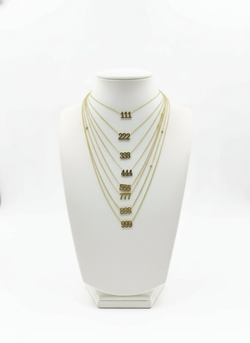 Dainty Angel Numbers Necklaces