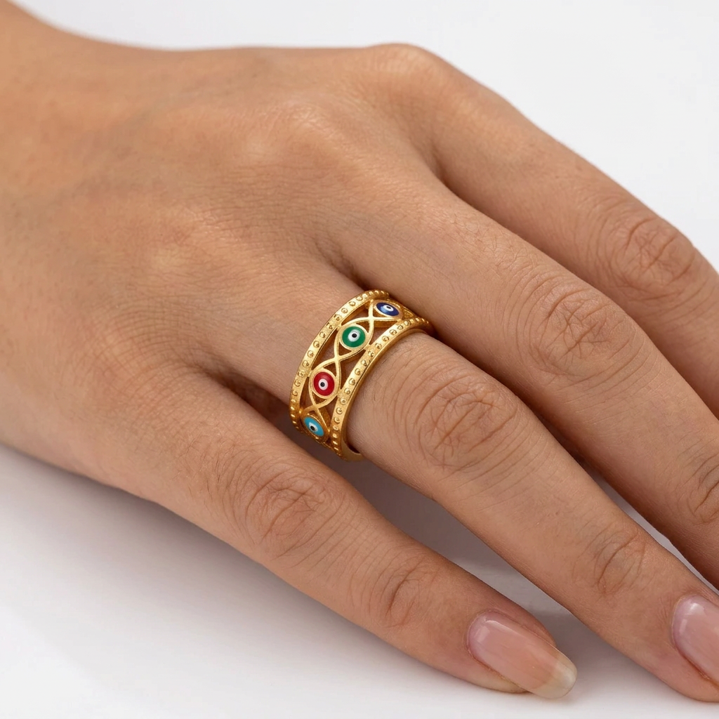 Mati Gold Adjustable Ring - CinloCo