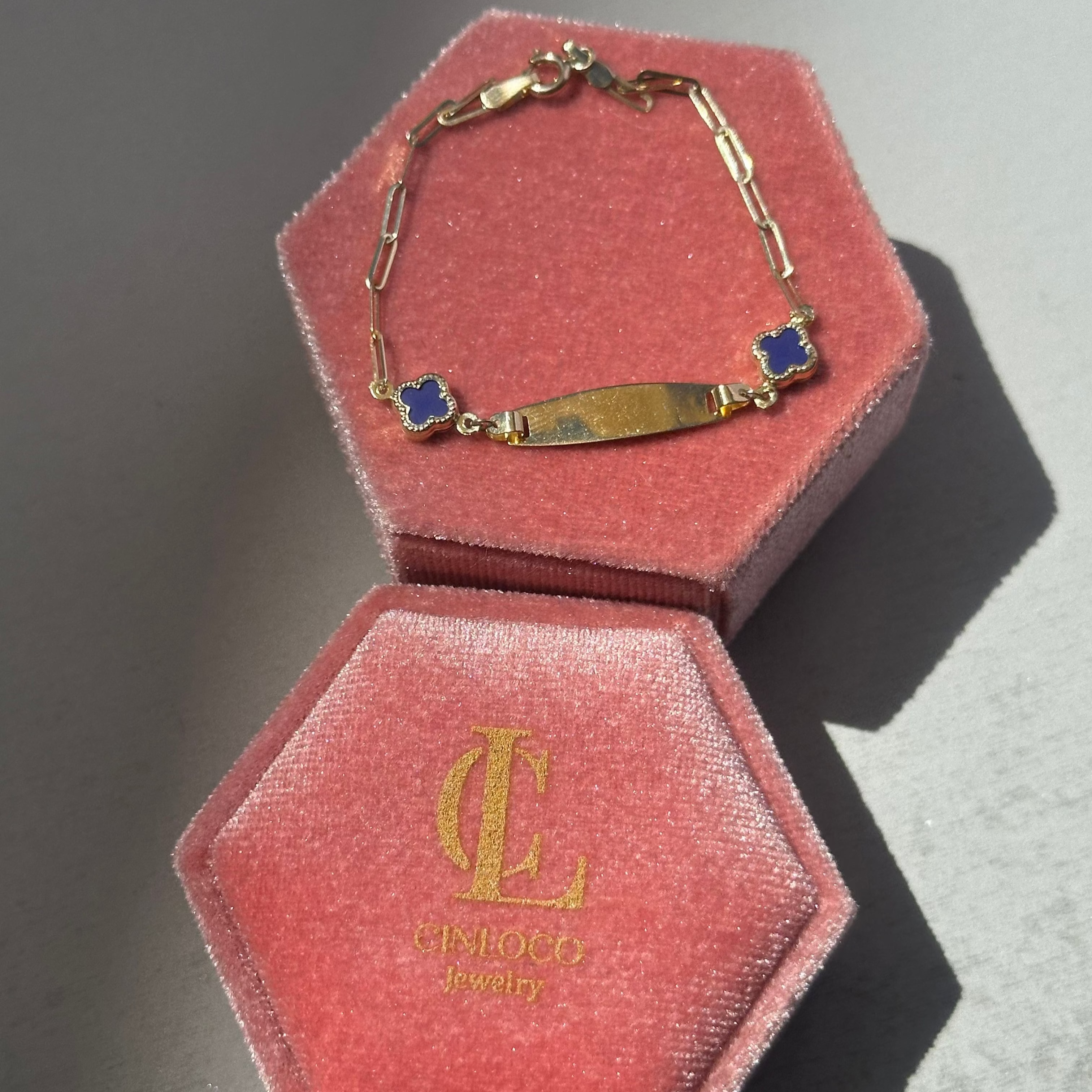 10k Ocean Clover Kid Bracelet - CinloCo