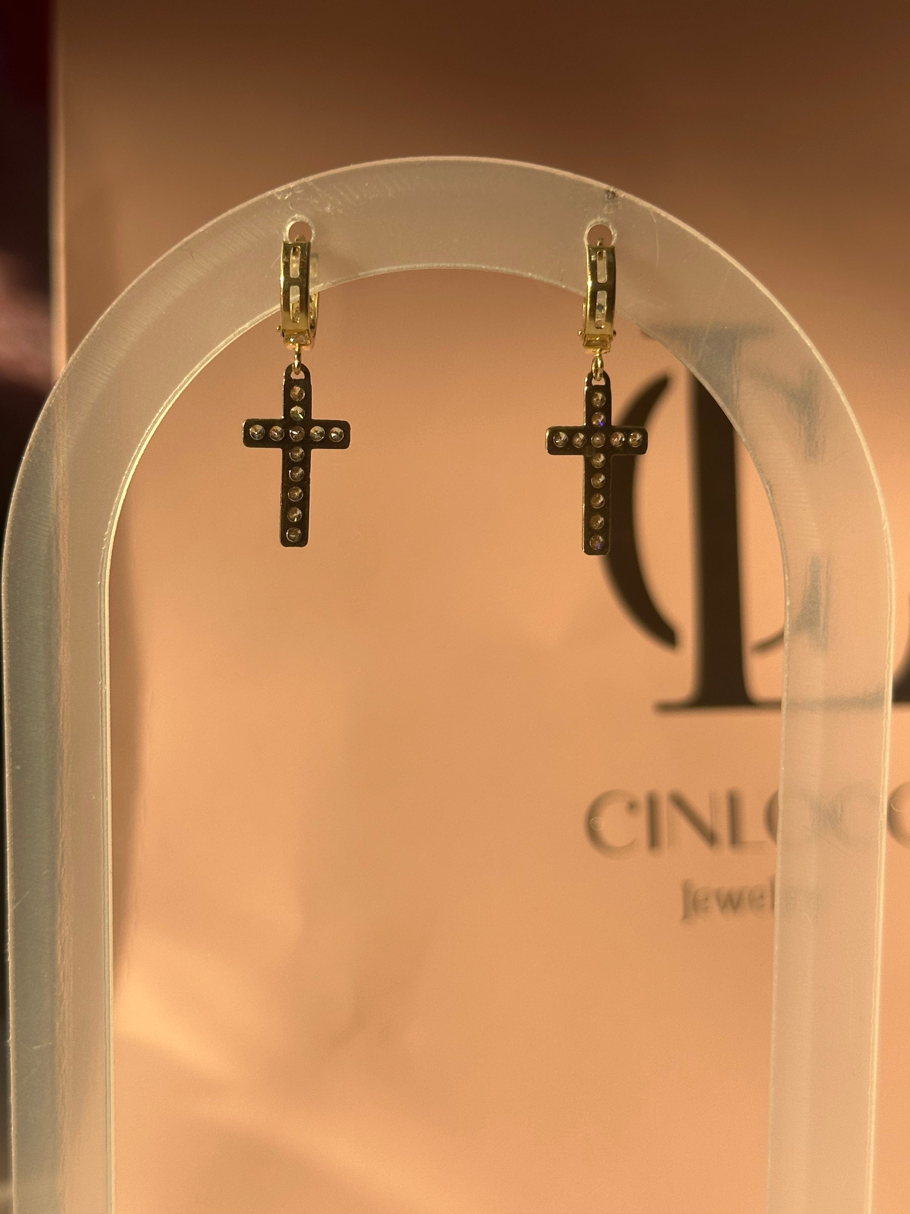 10k Faith Earrings - CinloCo