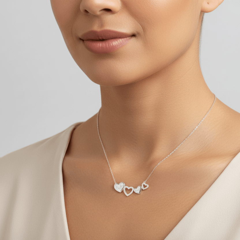 10k Quadruple Love Necklace