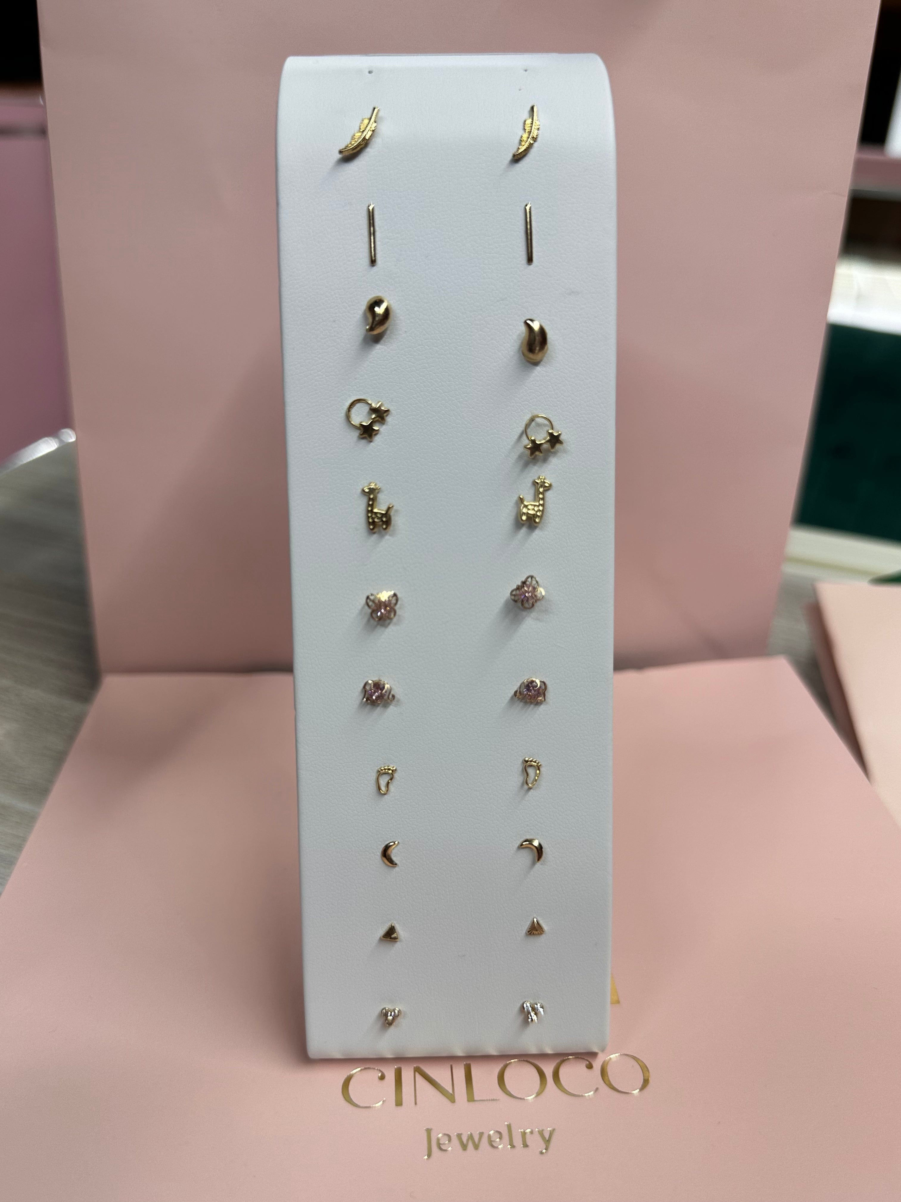 10k Solid Gold Screw Back Studs - CinloCo