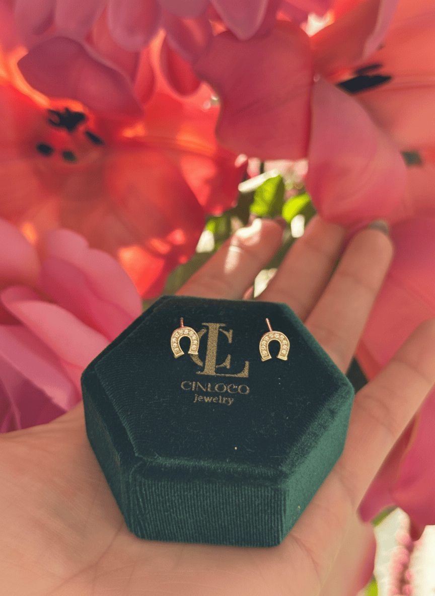 14k Lucky Horse Earrings