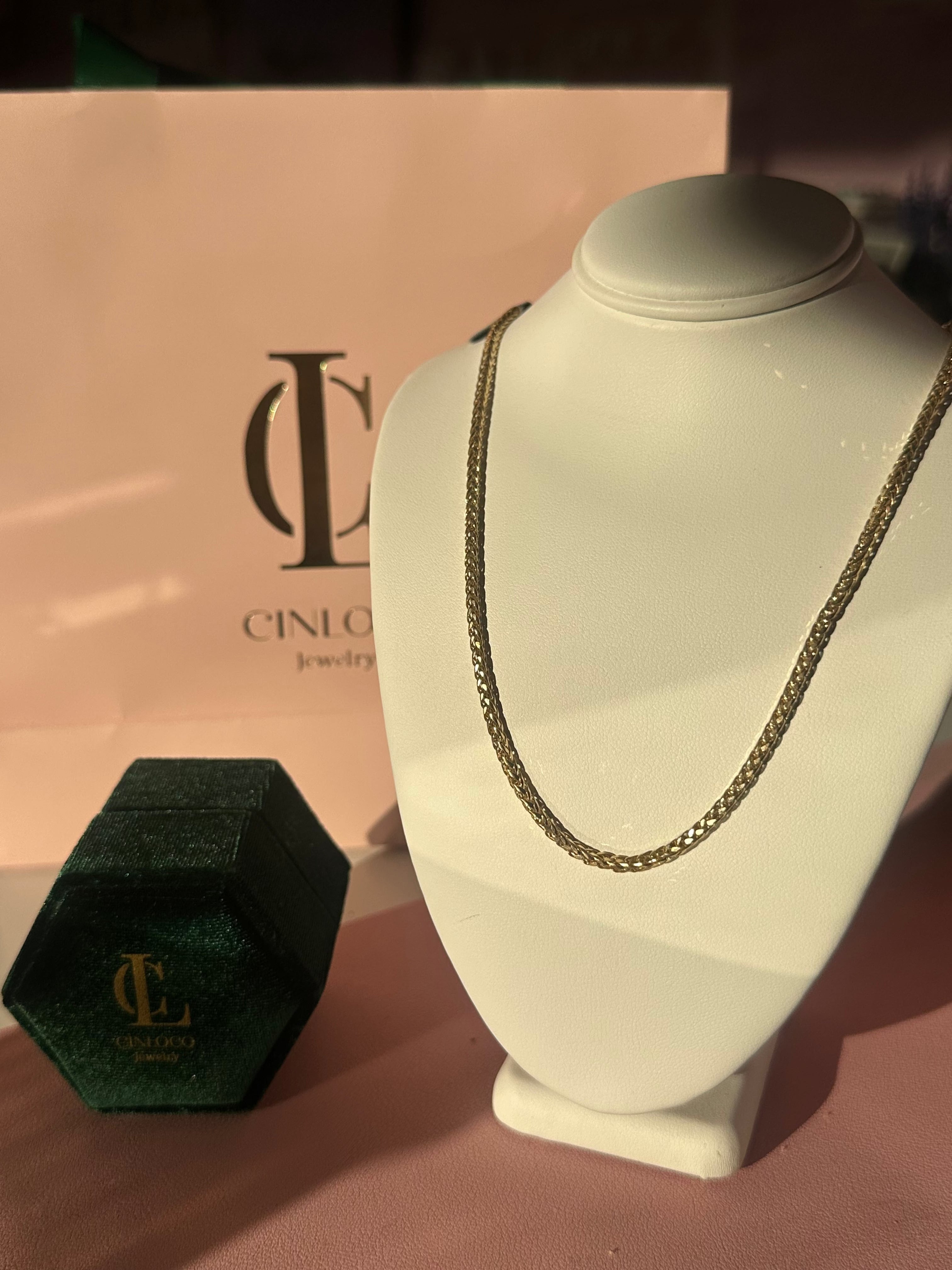 14k Braided Chain - CinloCo