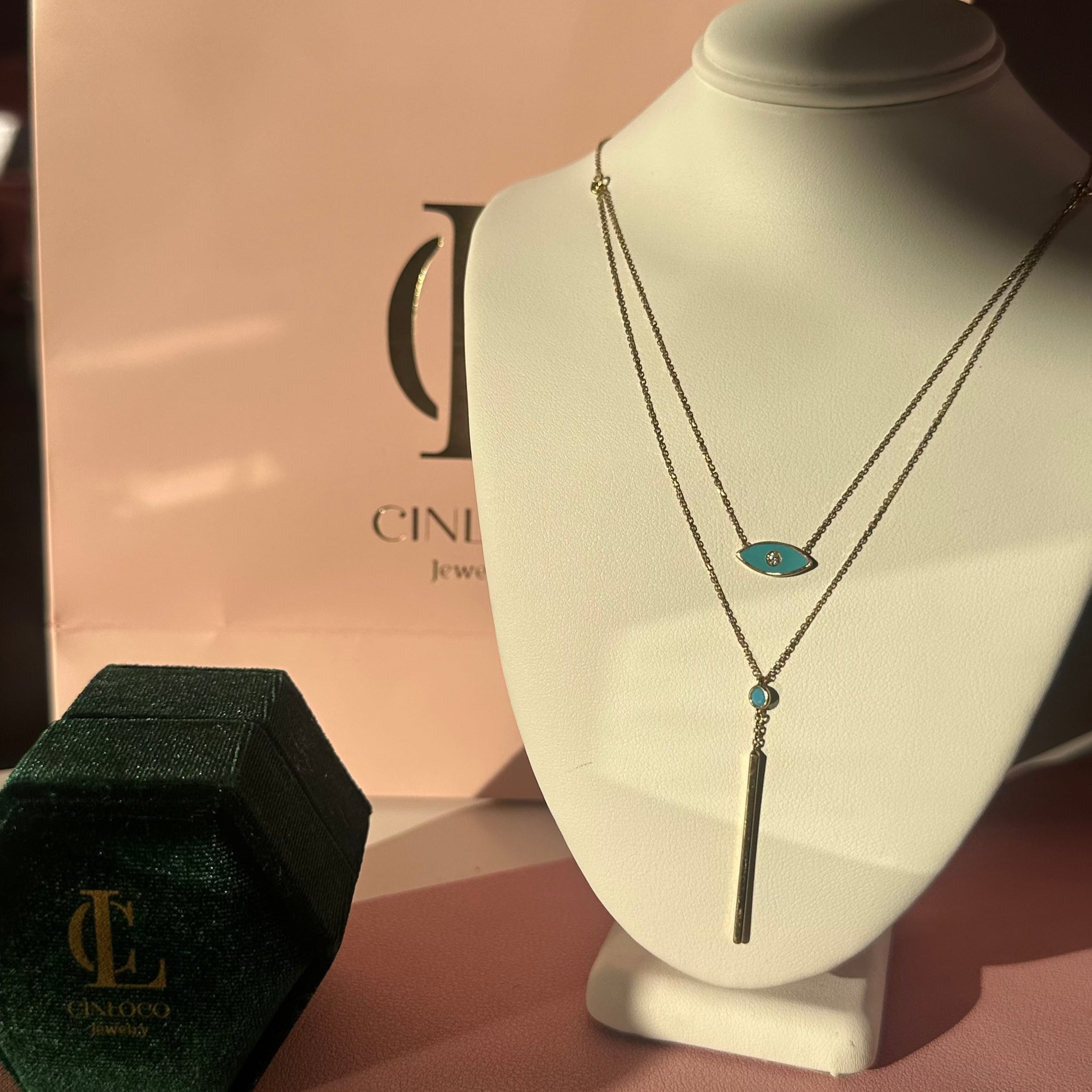 14k Cleopatra Necklace - CinloCo