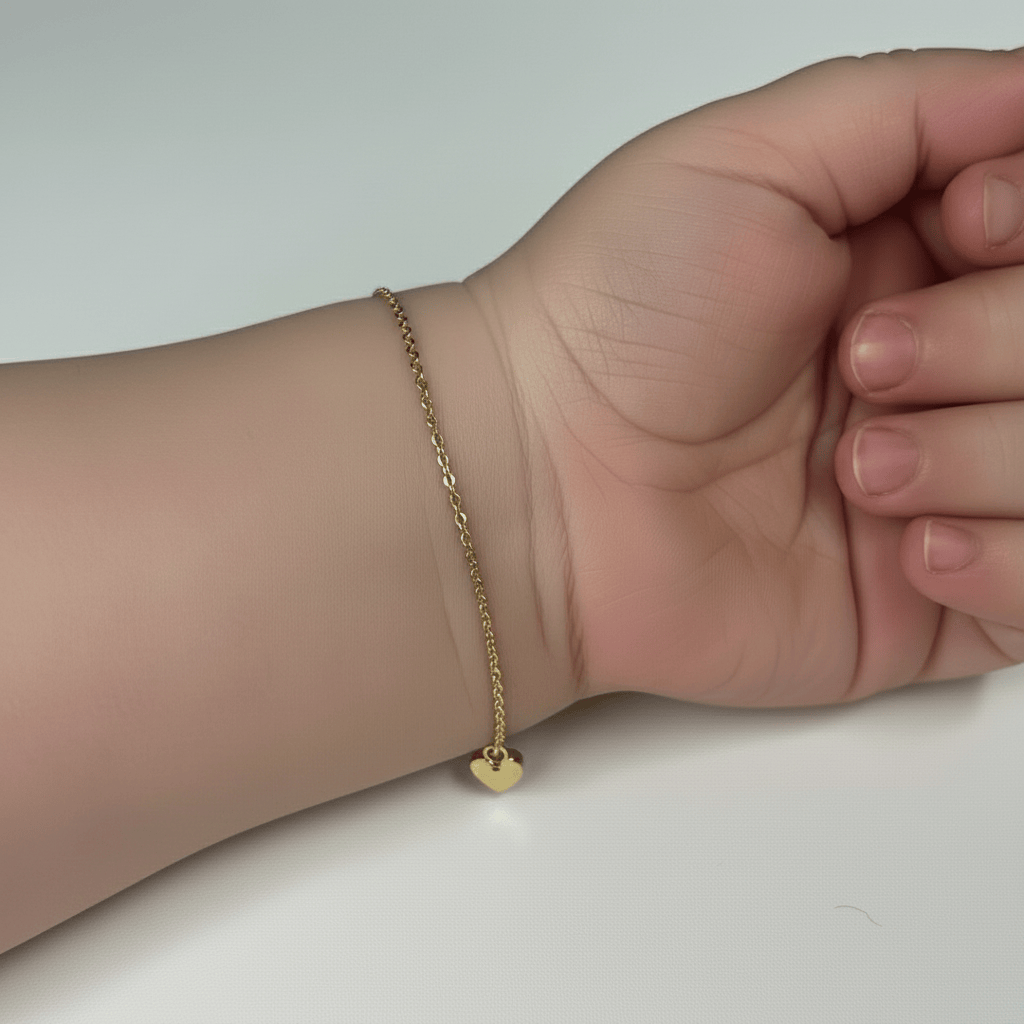 14k Diamond Cut Circle Baby Bracelet