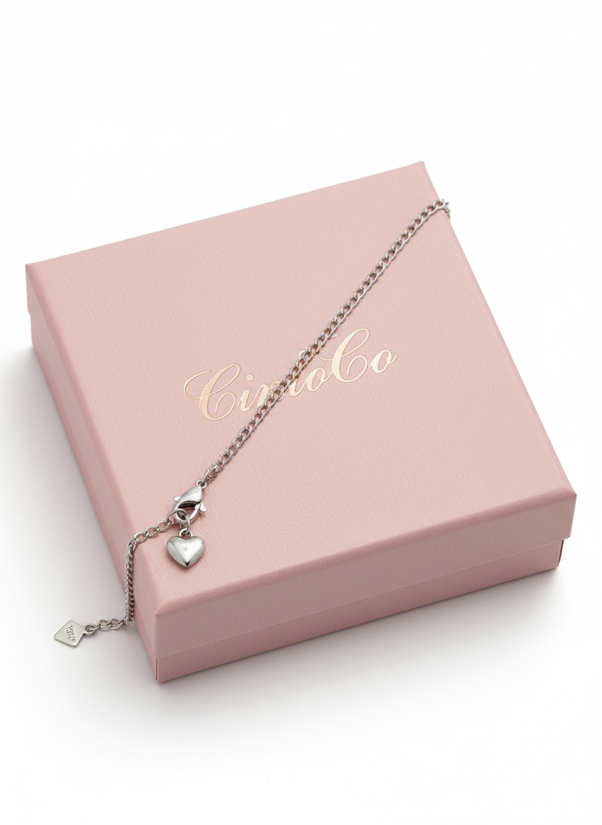 14k White Gold Cuban Baby Bracelet