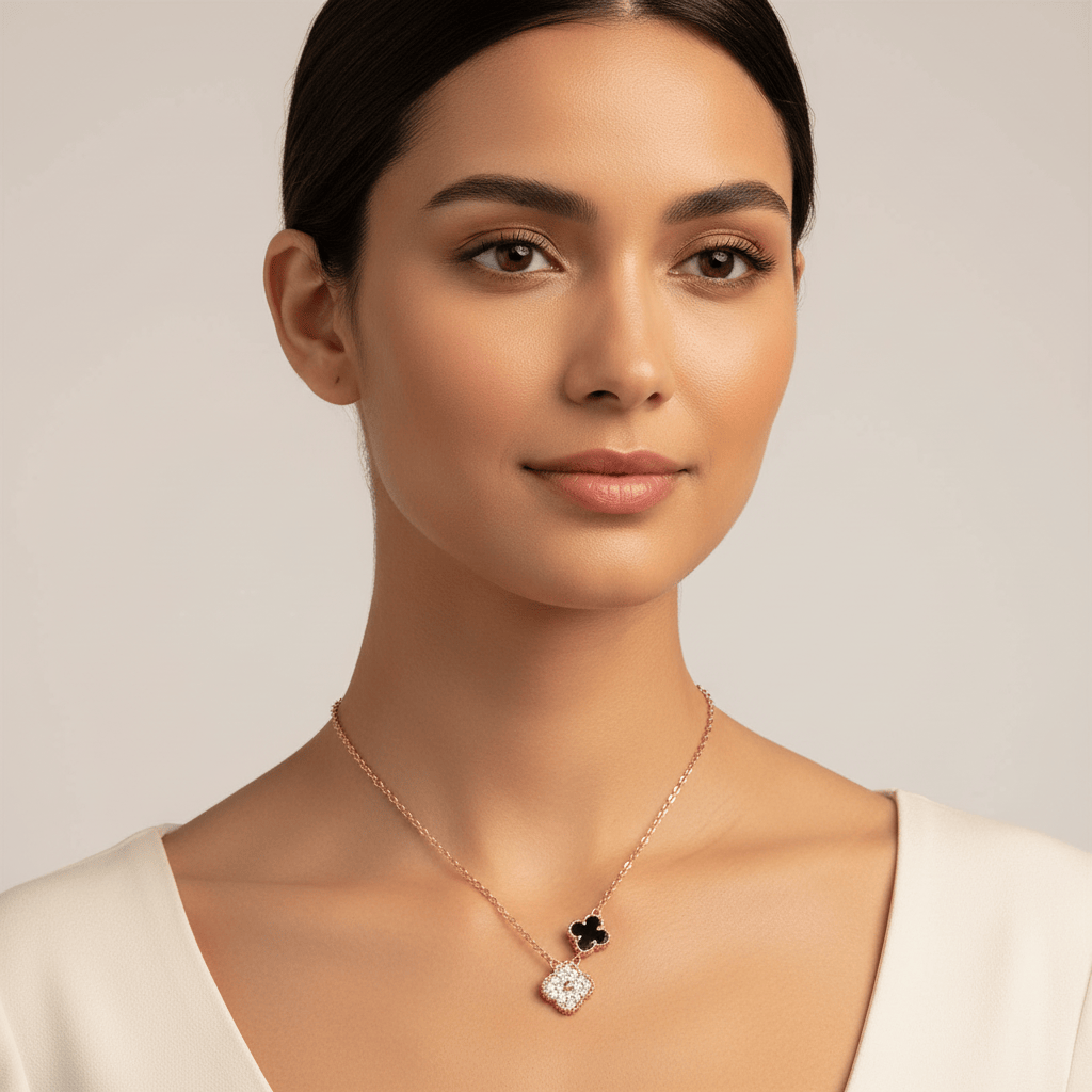Lucky Clover 18K Solid Gold Necklace - CinloCo