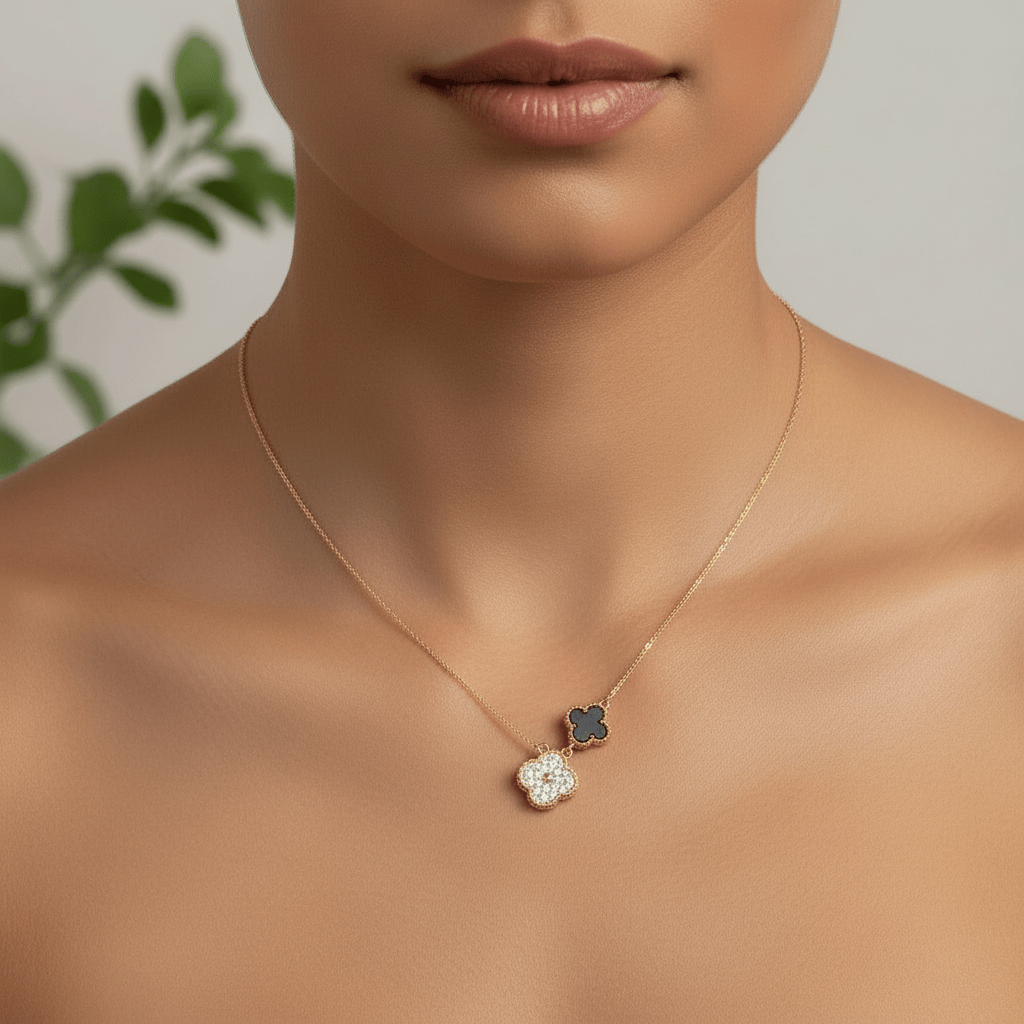 Lucky Clover 18K Solid Gold Necklace - CinloCo