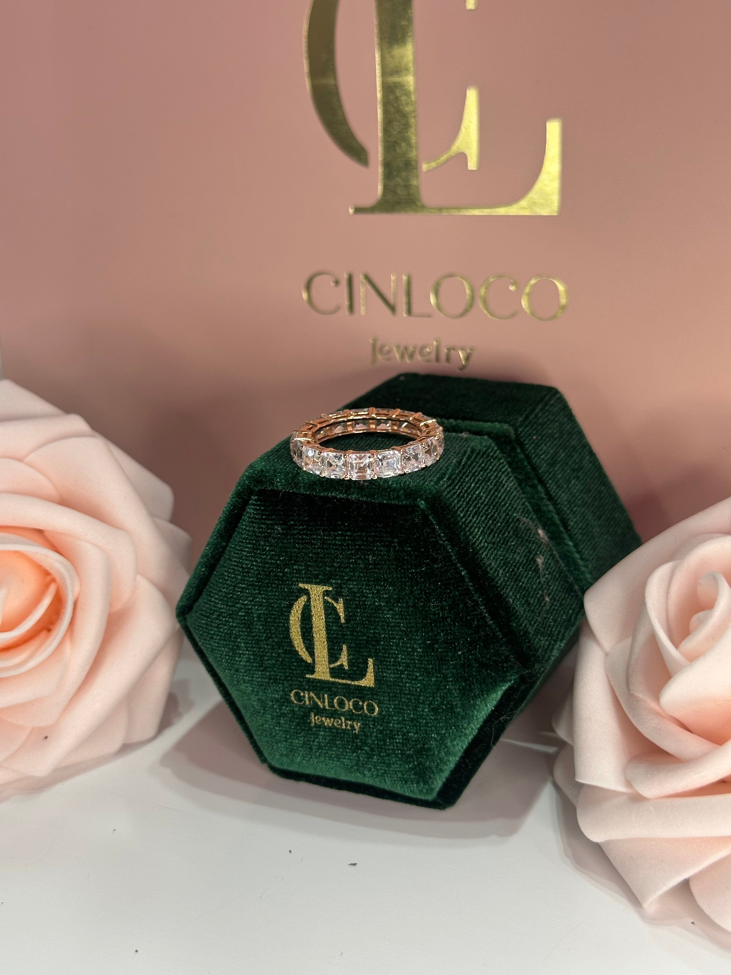 Moissanite Rose Gold Crown Ring - CinloCo