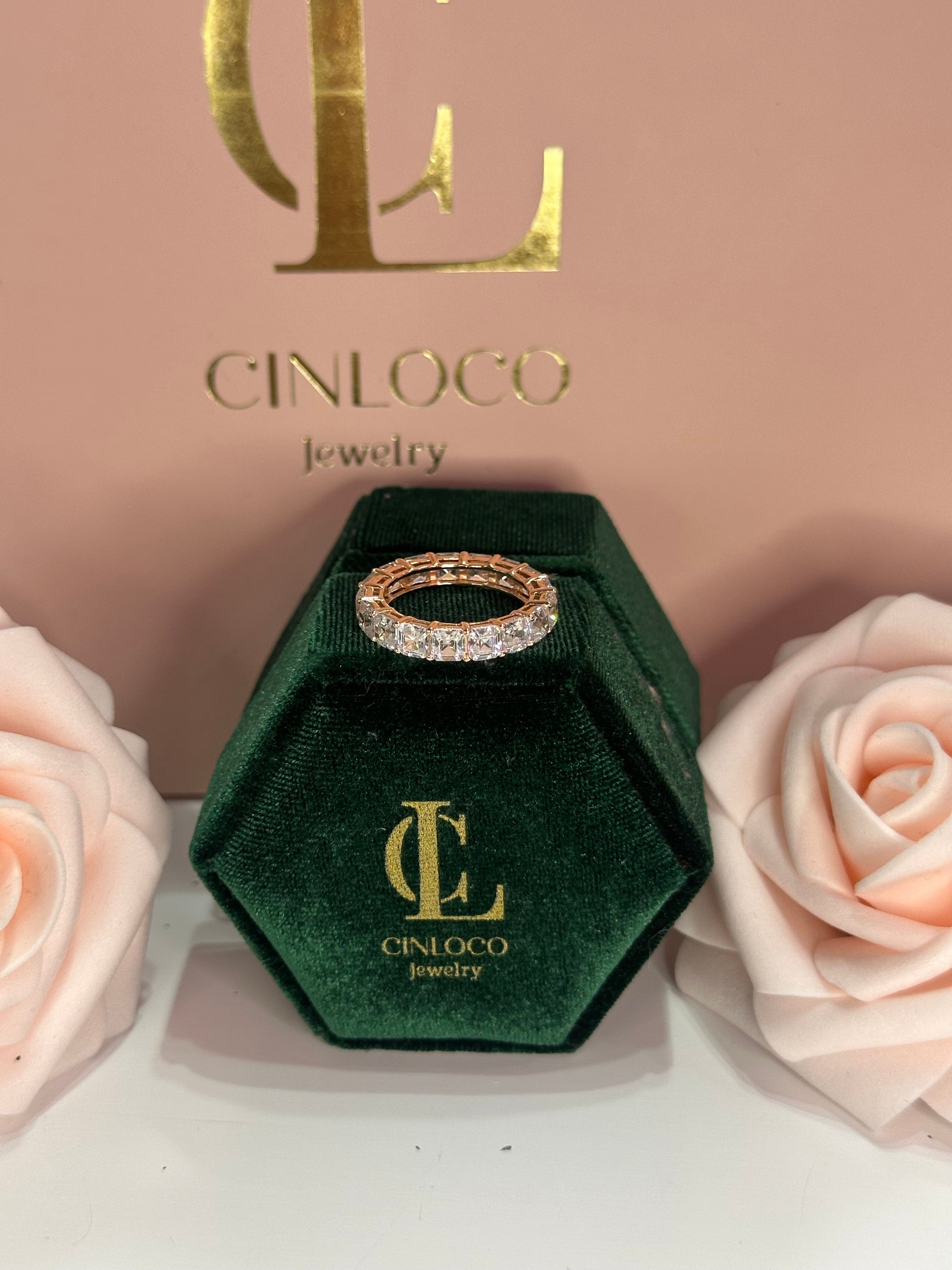 Moissanite Rose Gold Crown Ring - CinloCo