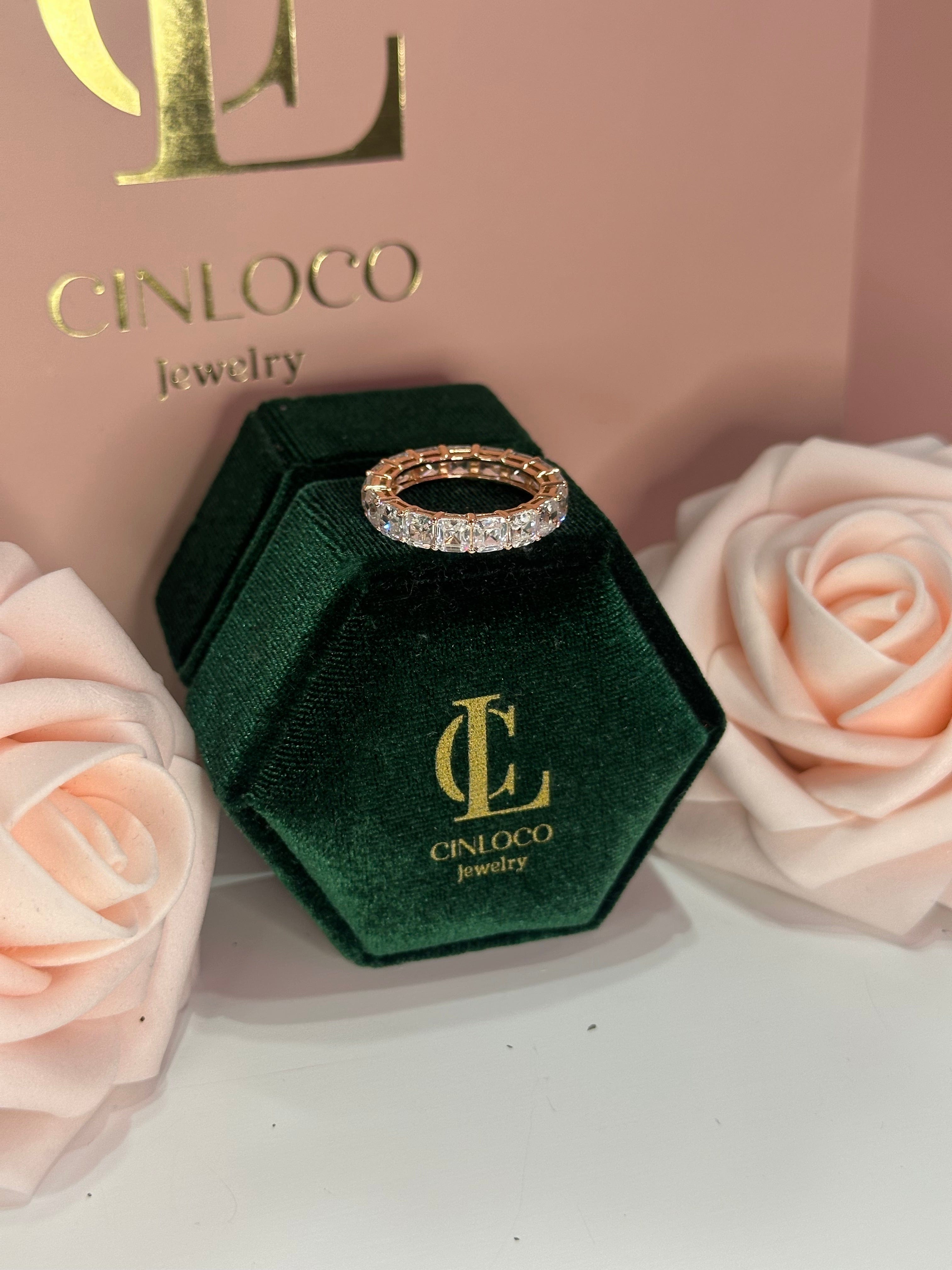 Moissanite Rose Gold Crown Ring - CinloCo