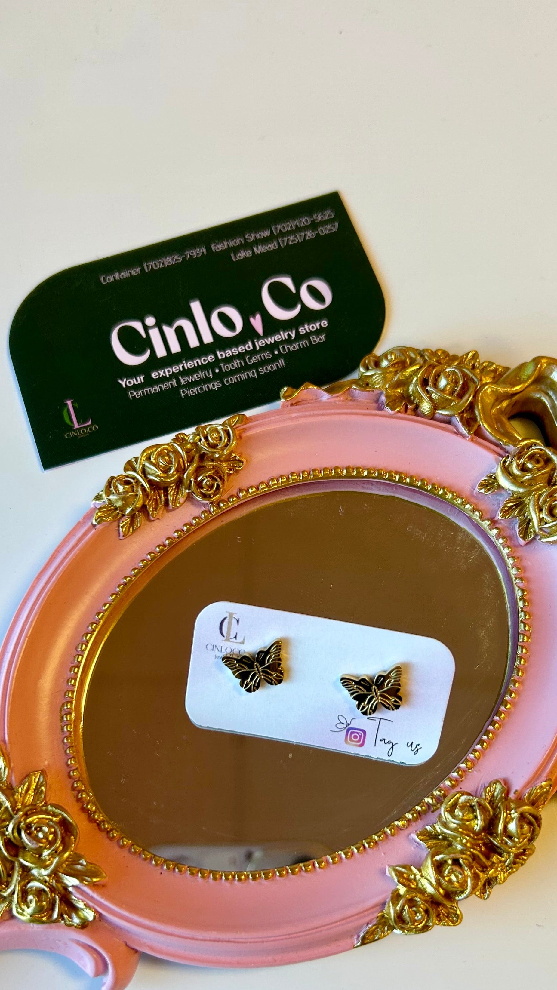 Adele Butterfly Studs - CinloCo