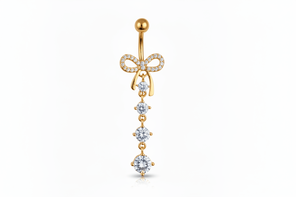Bow Drip Belly Ring