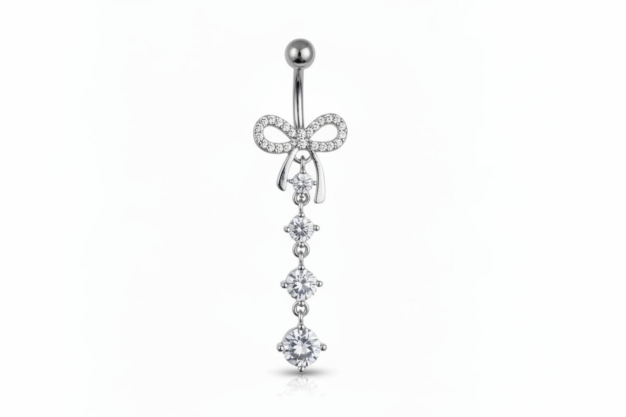 Bow Drip Belly Ring