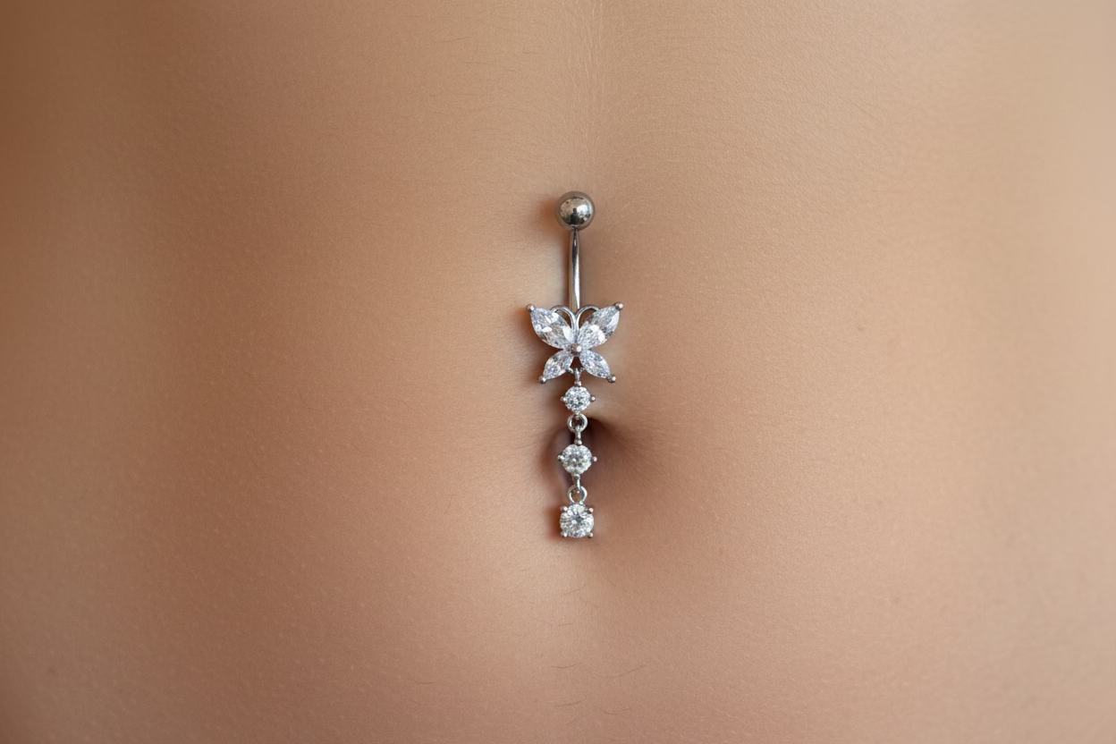 Butterfly Drip Belly Ring