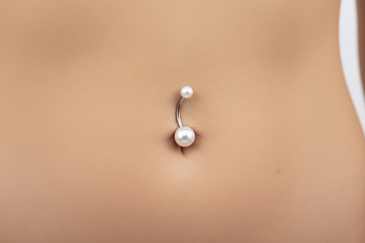 Pearl Belly Ring - CinloCo