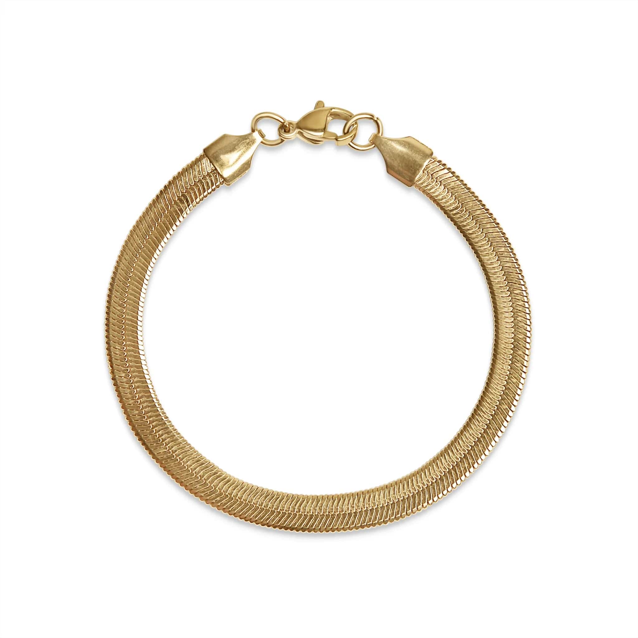 Herringbone Gold Bracelet - CinloCo