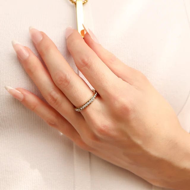 Camila Eternity Gold Band Ring - CinloCo