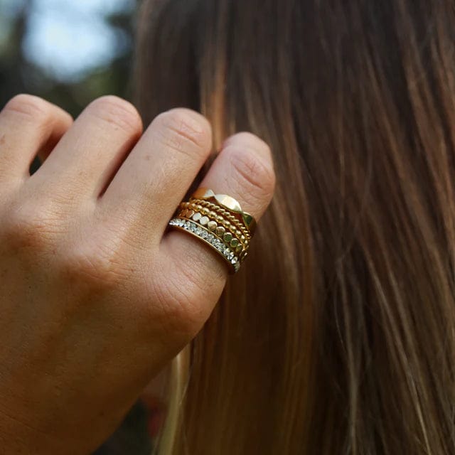 Camila Eternity Gold Band Ring - CinloCo