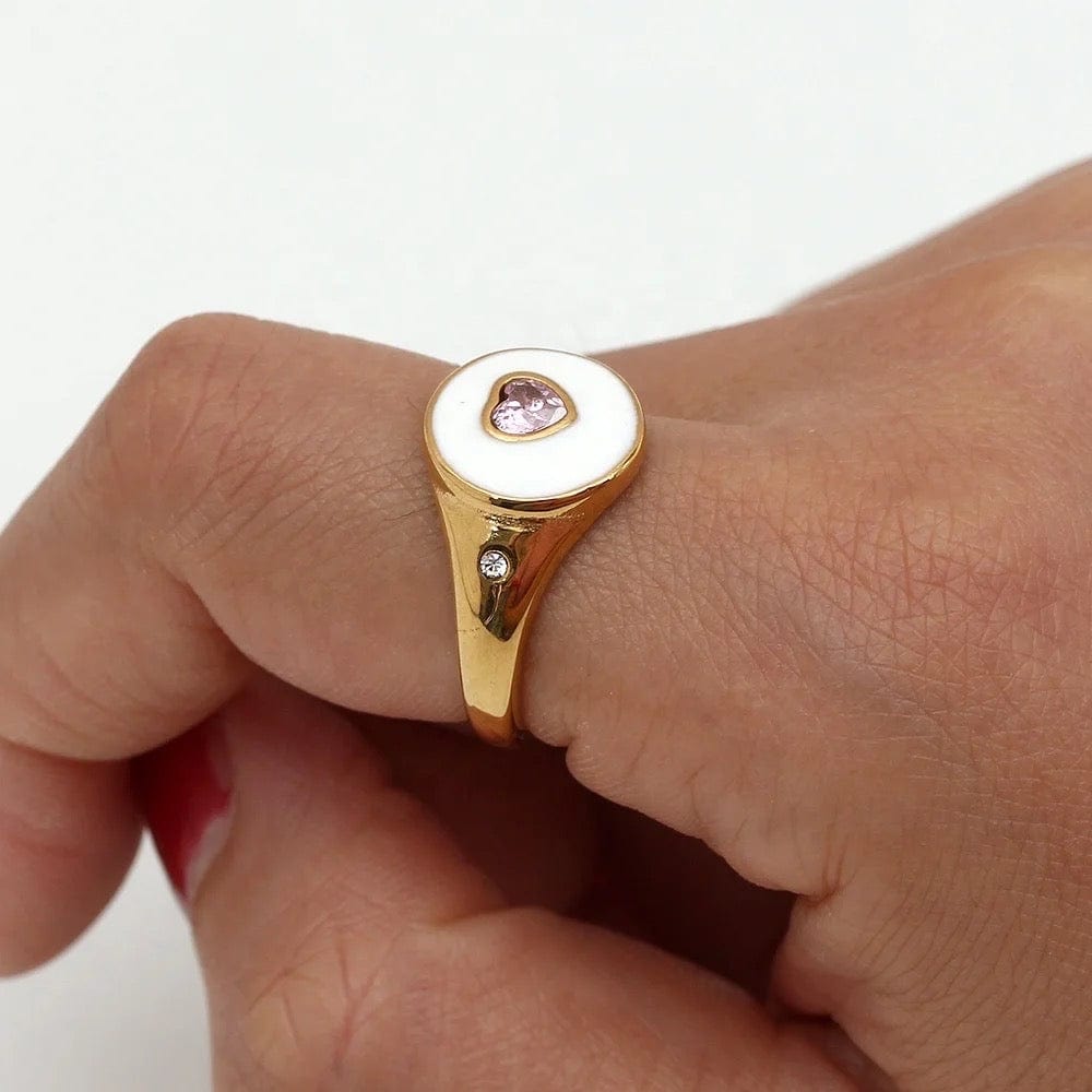 Colorful Heart Ring - CinloCo