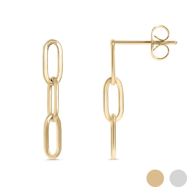 Paperclip Gold Earrings - CinloCo