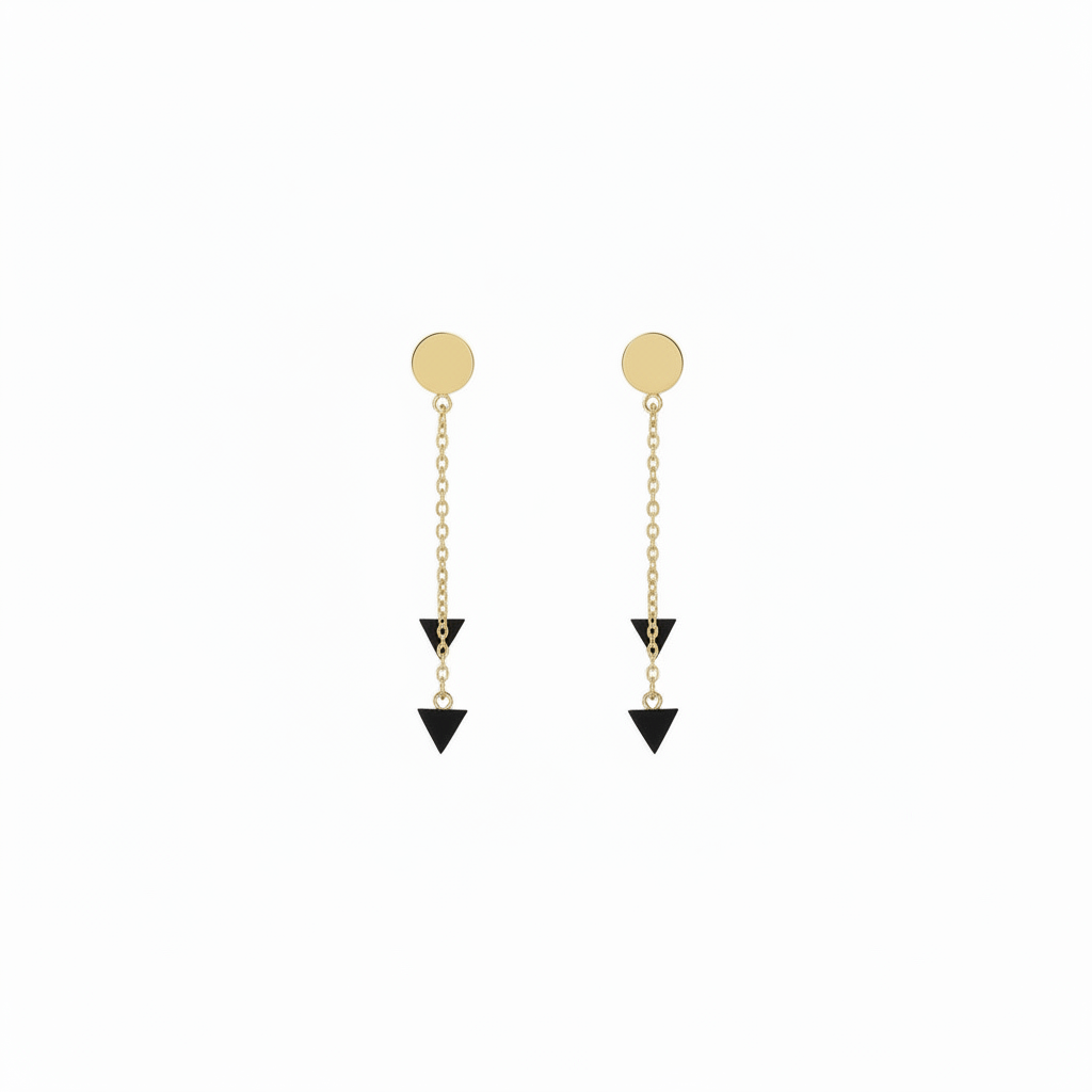 14k Solid Gold Tassel Earrings