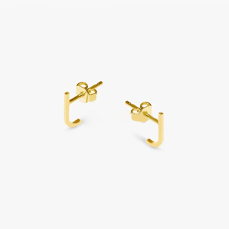 J Stud Earrings - CinloCo