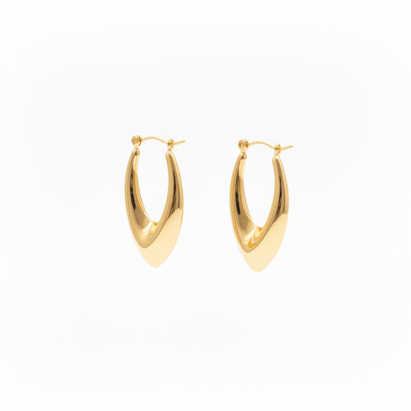 Sleek Teardrop Hoops