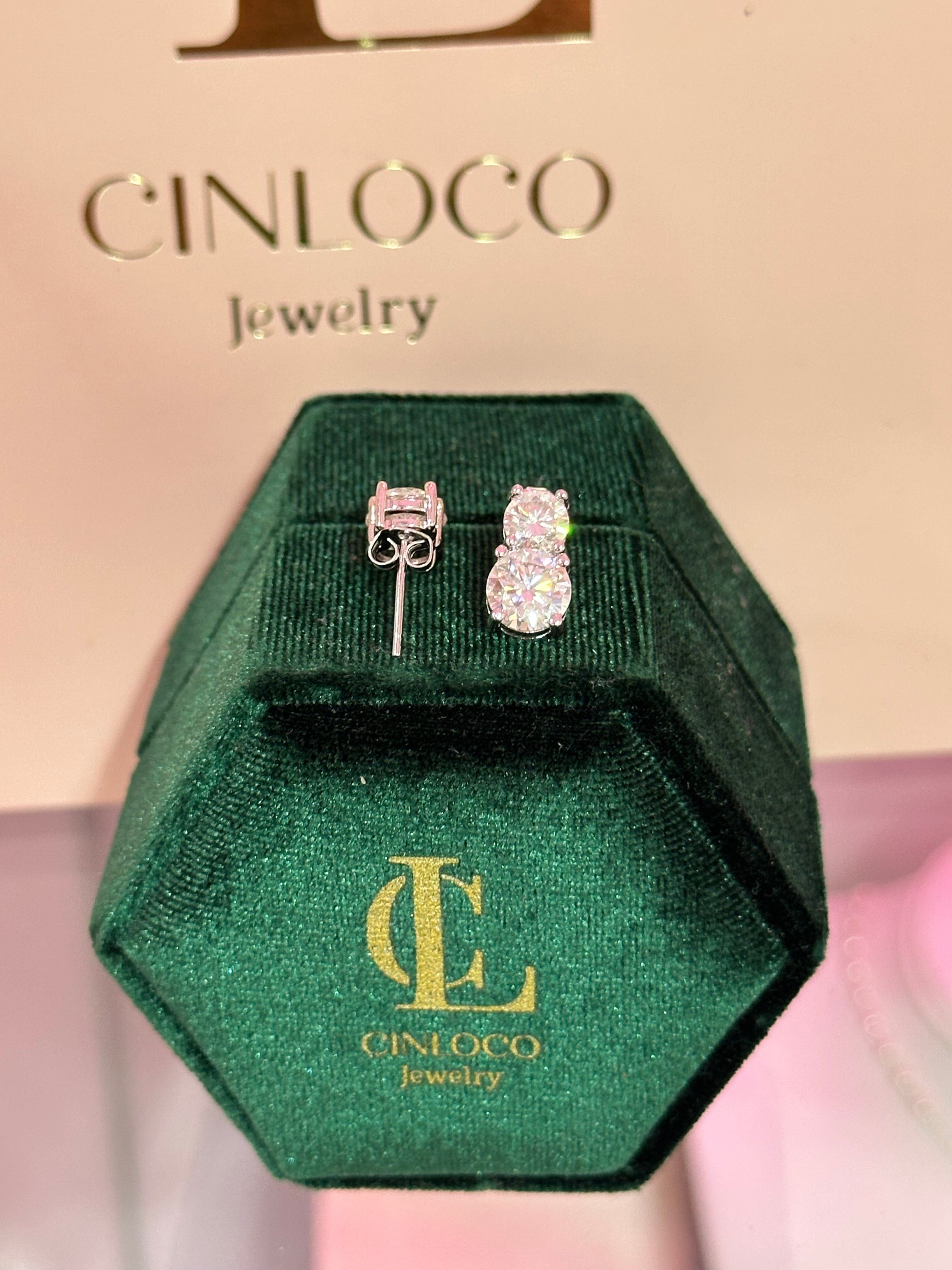 Snowman Moissanite Studs