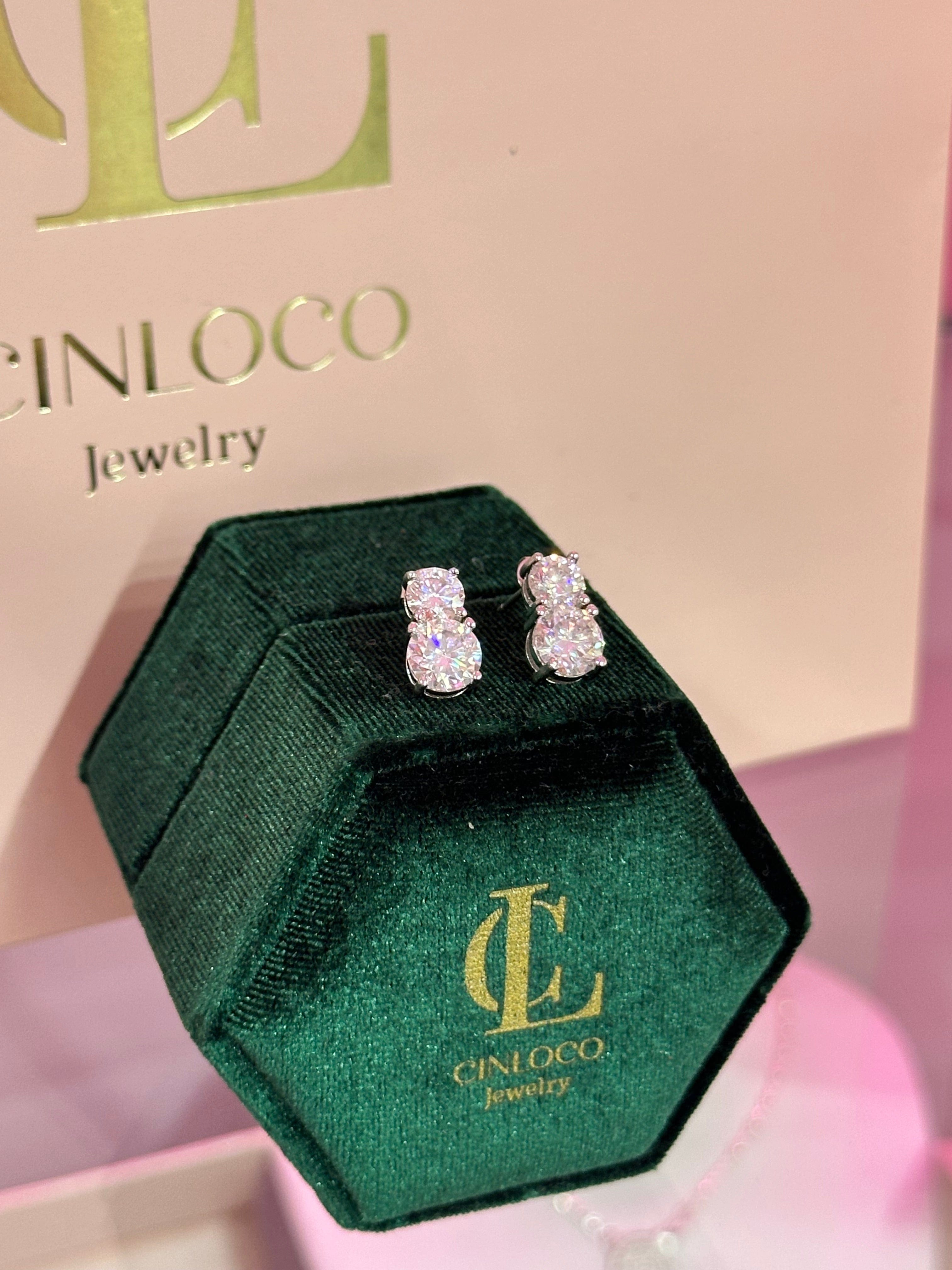 Snowman Moissanite Studs