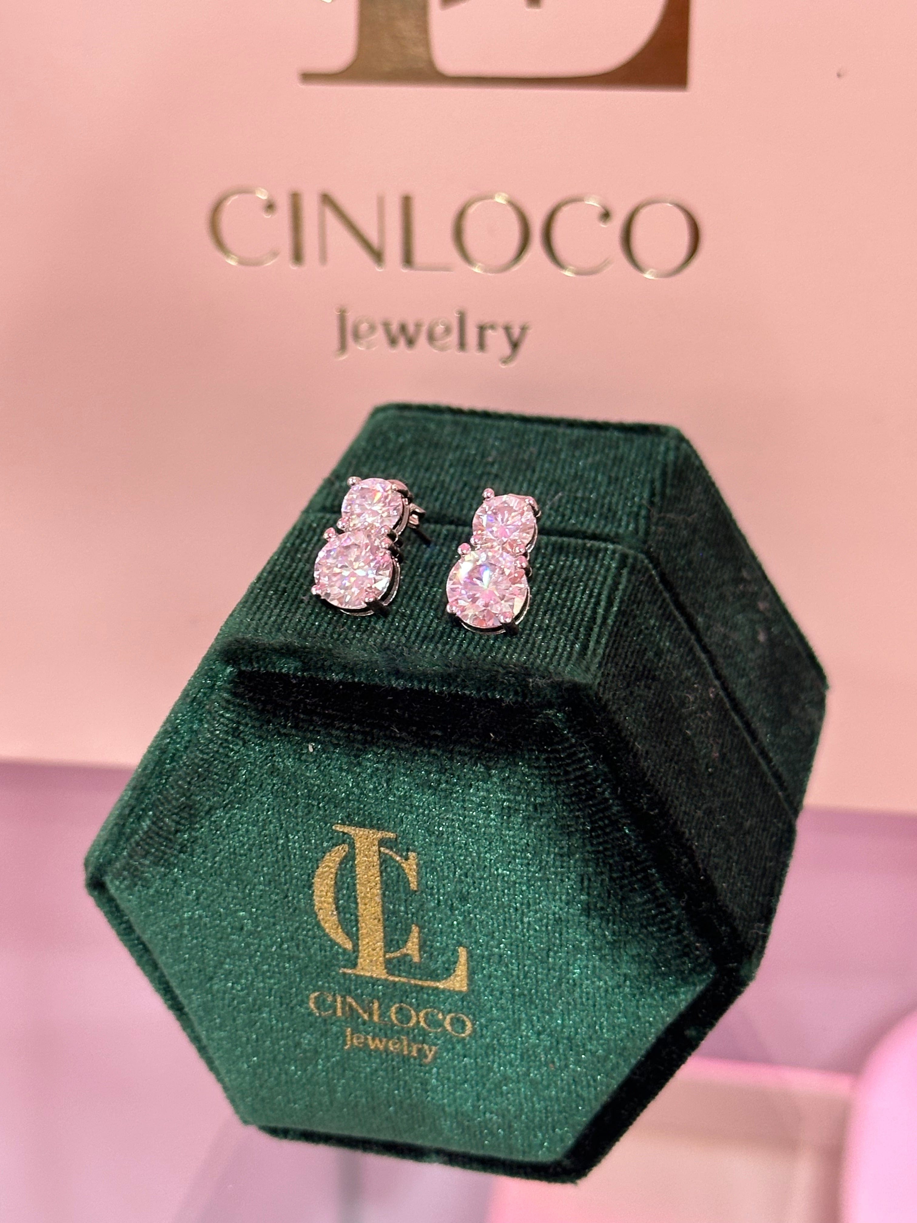 Snowman Moissanite Studs