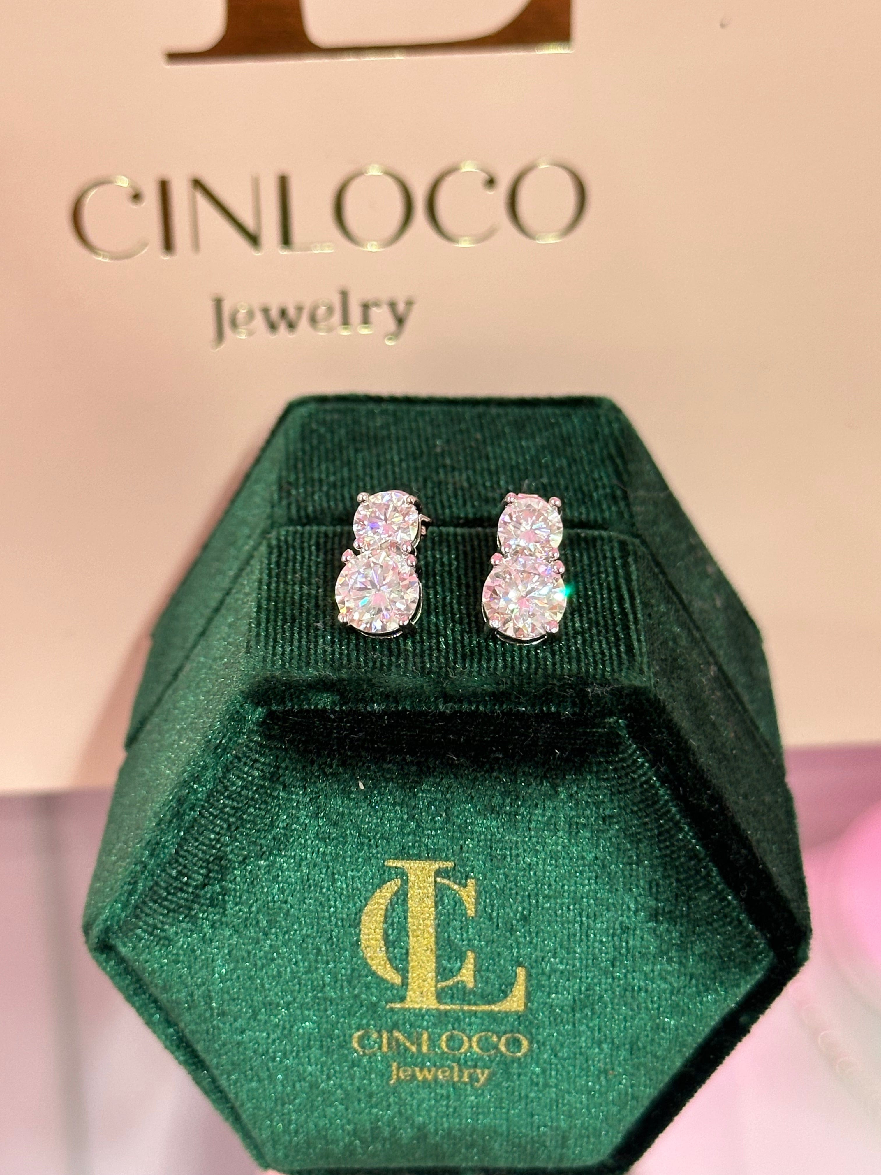 Snowman Moissanite Studs