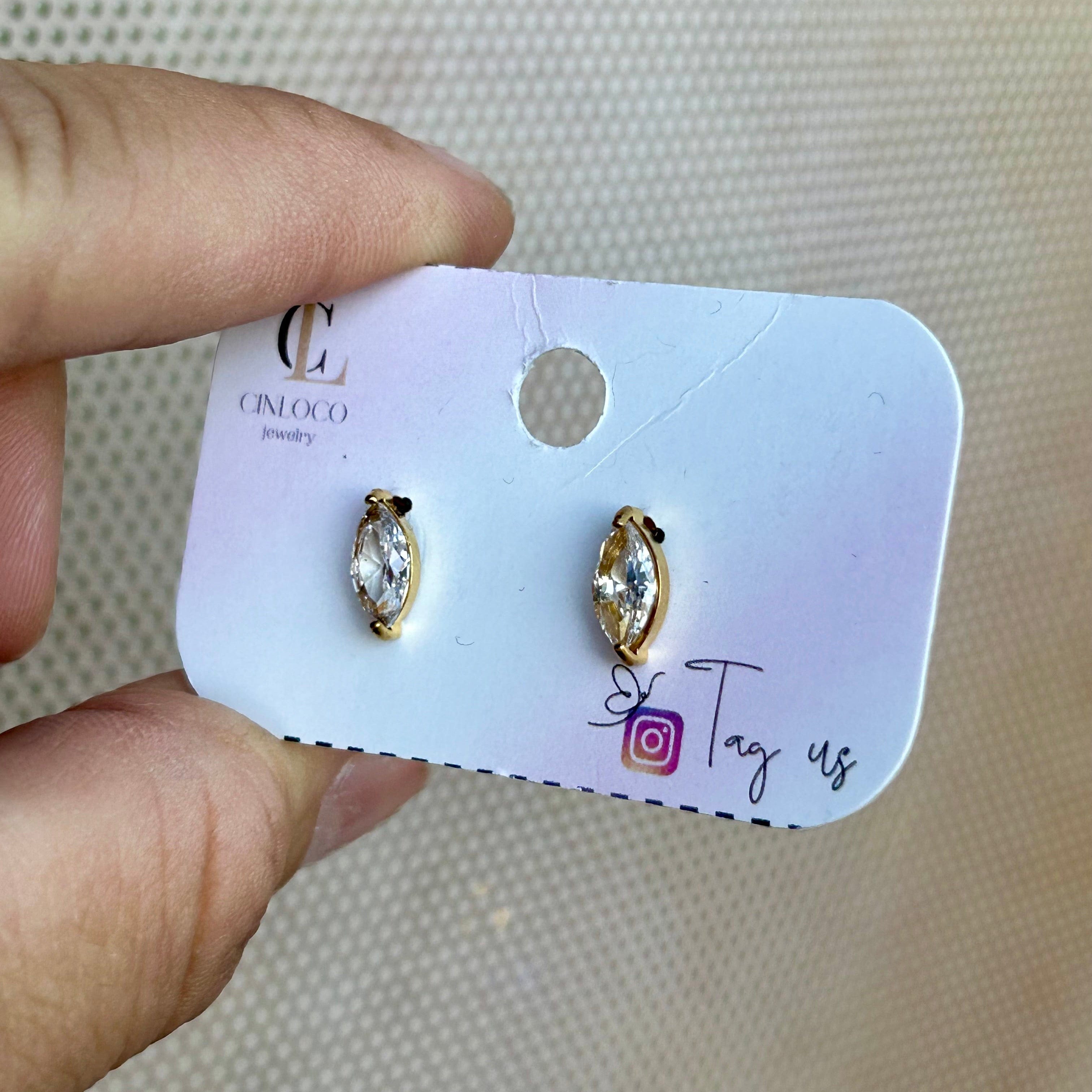 Marquise Stud Earrings - CinloCo