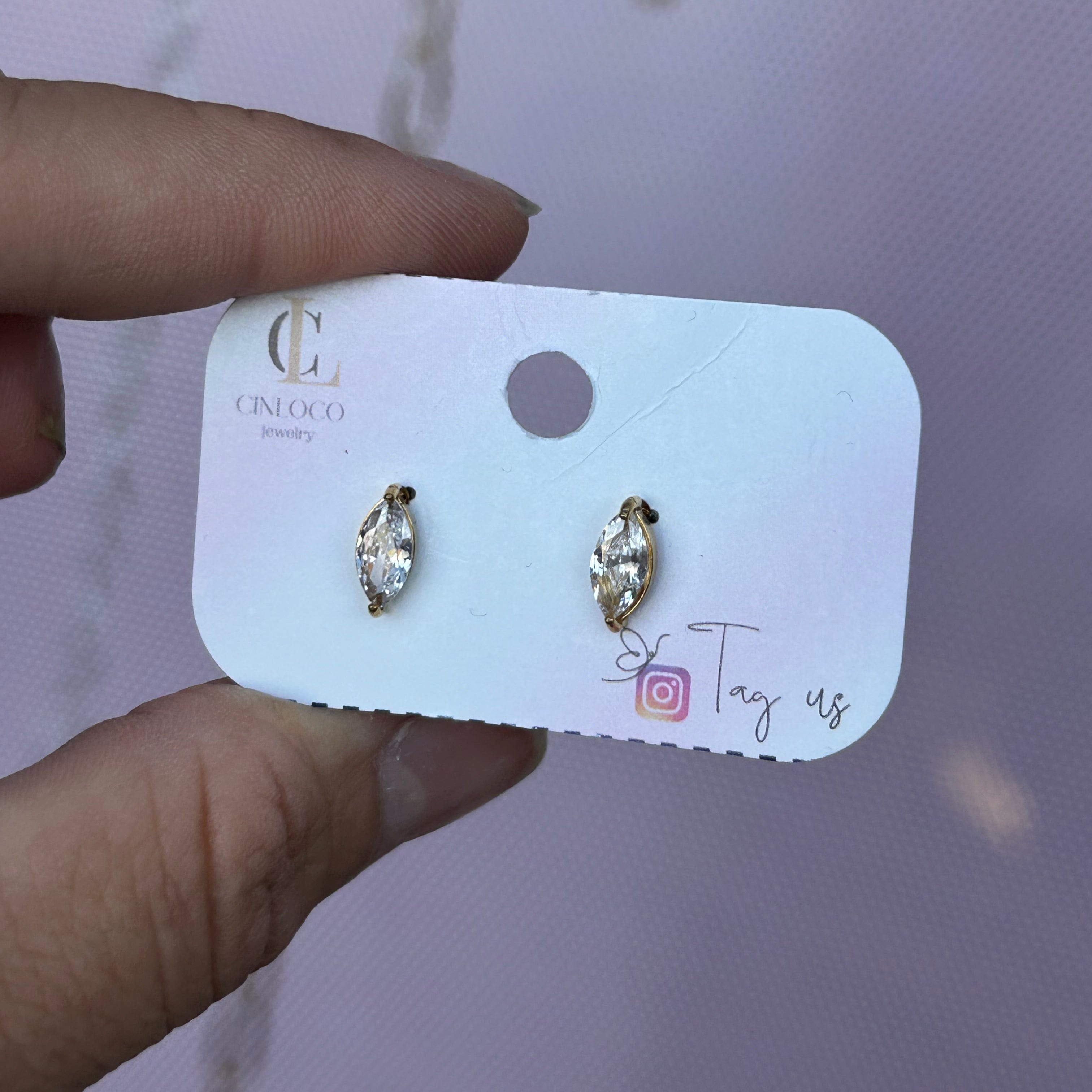 Marquise Stud Earrings - CinloCo