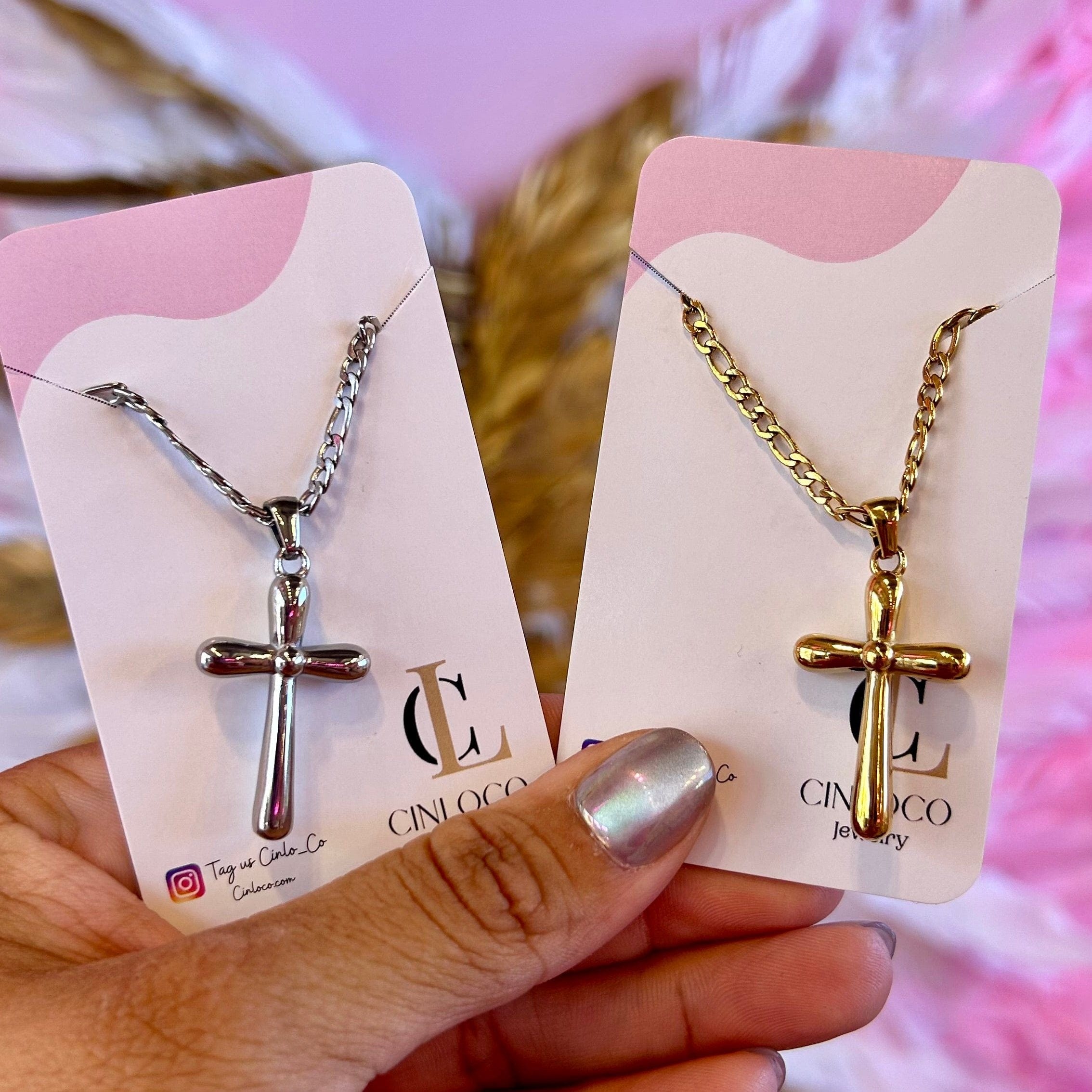 Bubble Cross Necklace - CinloCo