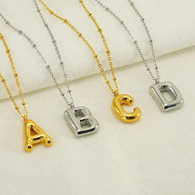 Bubble Letter Necklace - CinloCo
