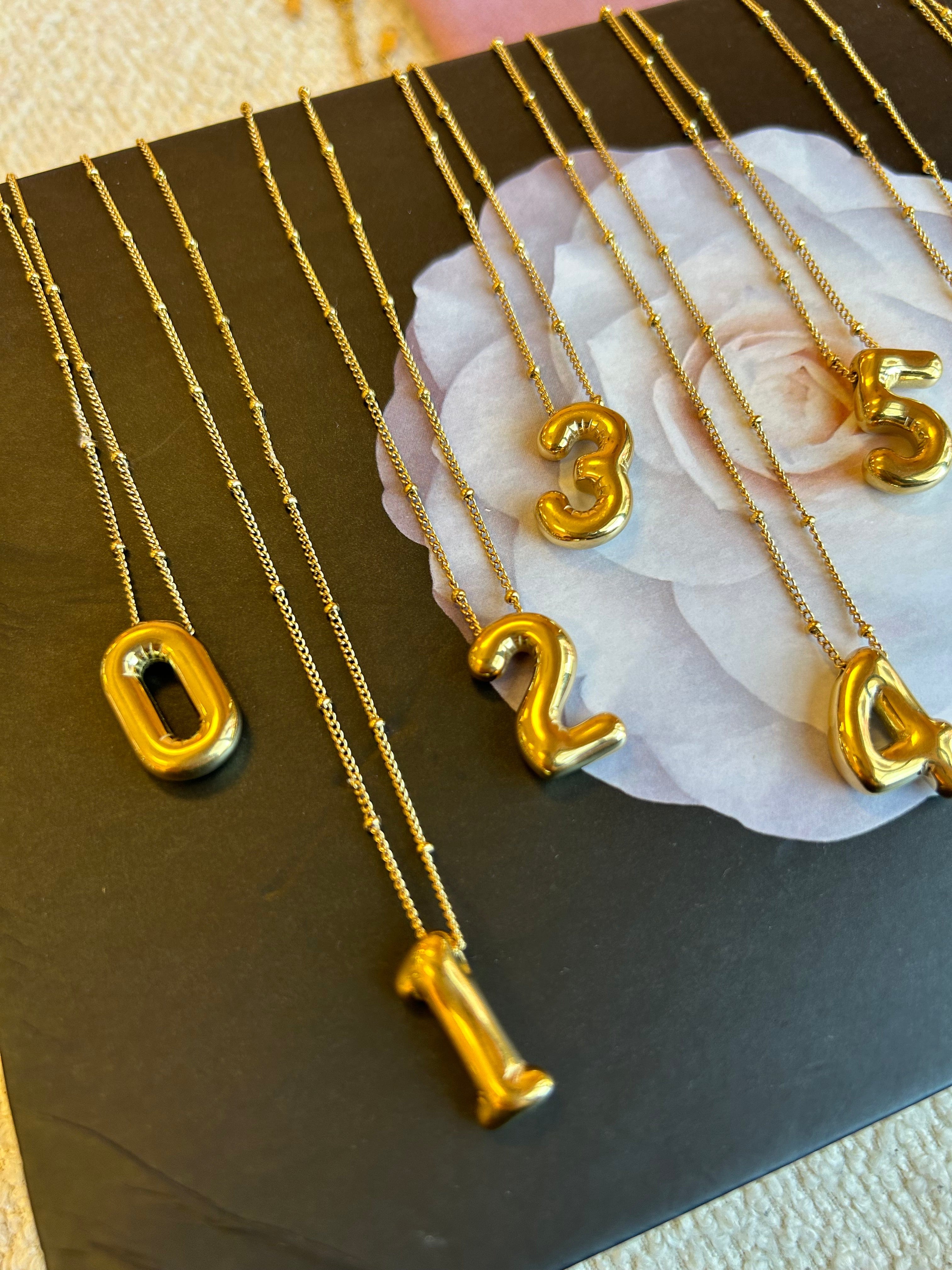 Bubble Numbers Necklace - CinloCo