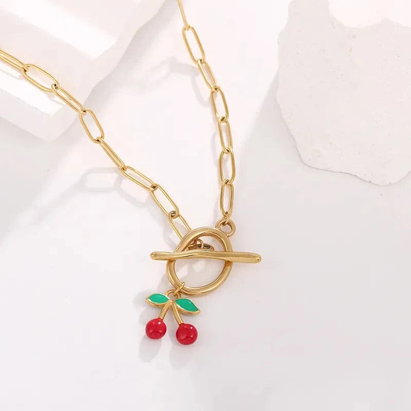 Cherry Gold Necklace - CinloCo