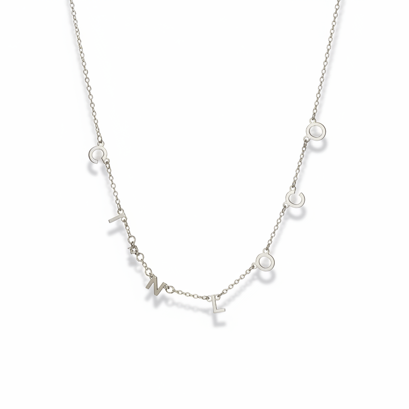 CinloCo Customizable Charm + Diamond Necklace