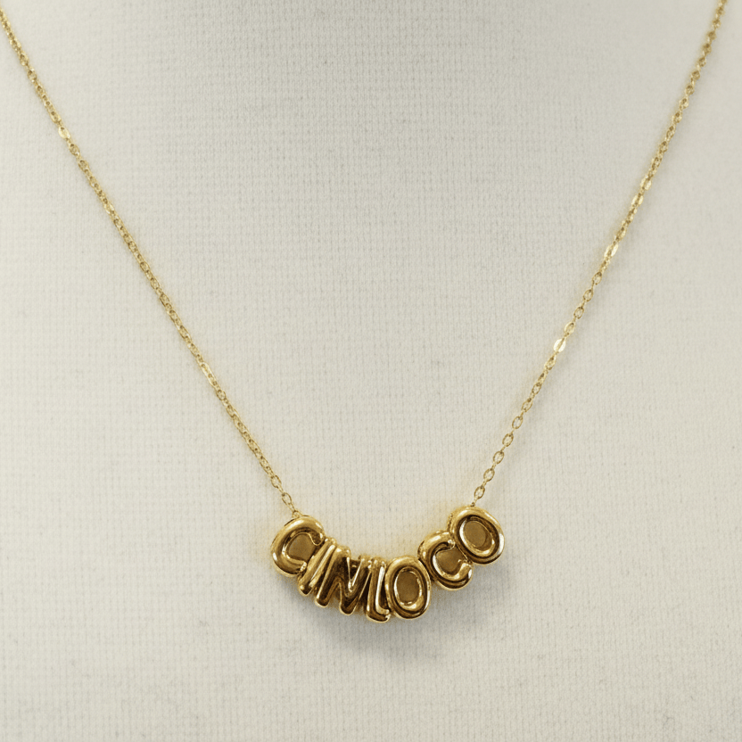 Customizable Slider Bubble Name Letter Necklace