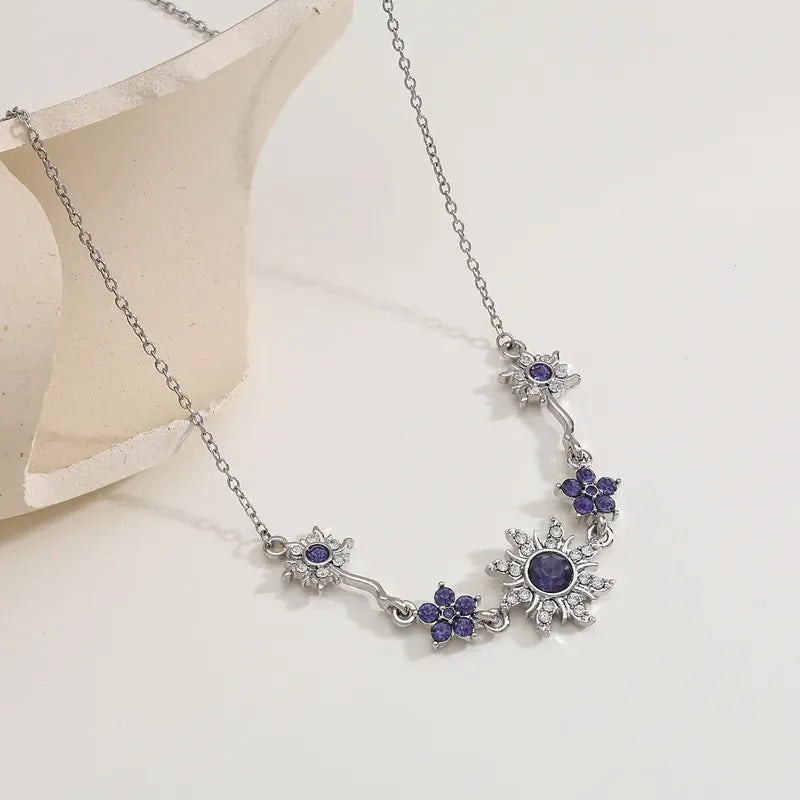 Dreamy Purple Flower Necklace