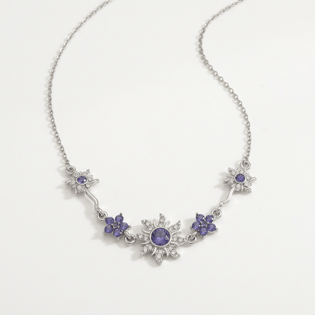 Dreamy Purple Flower Necklace