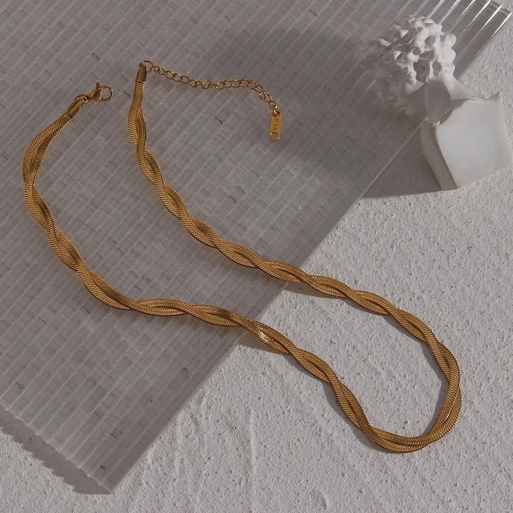 Elizabeth Herringbone Necklace - CinloCo