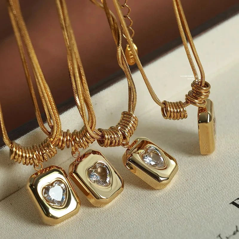 Heart Block Necklace