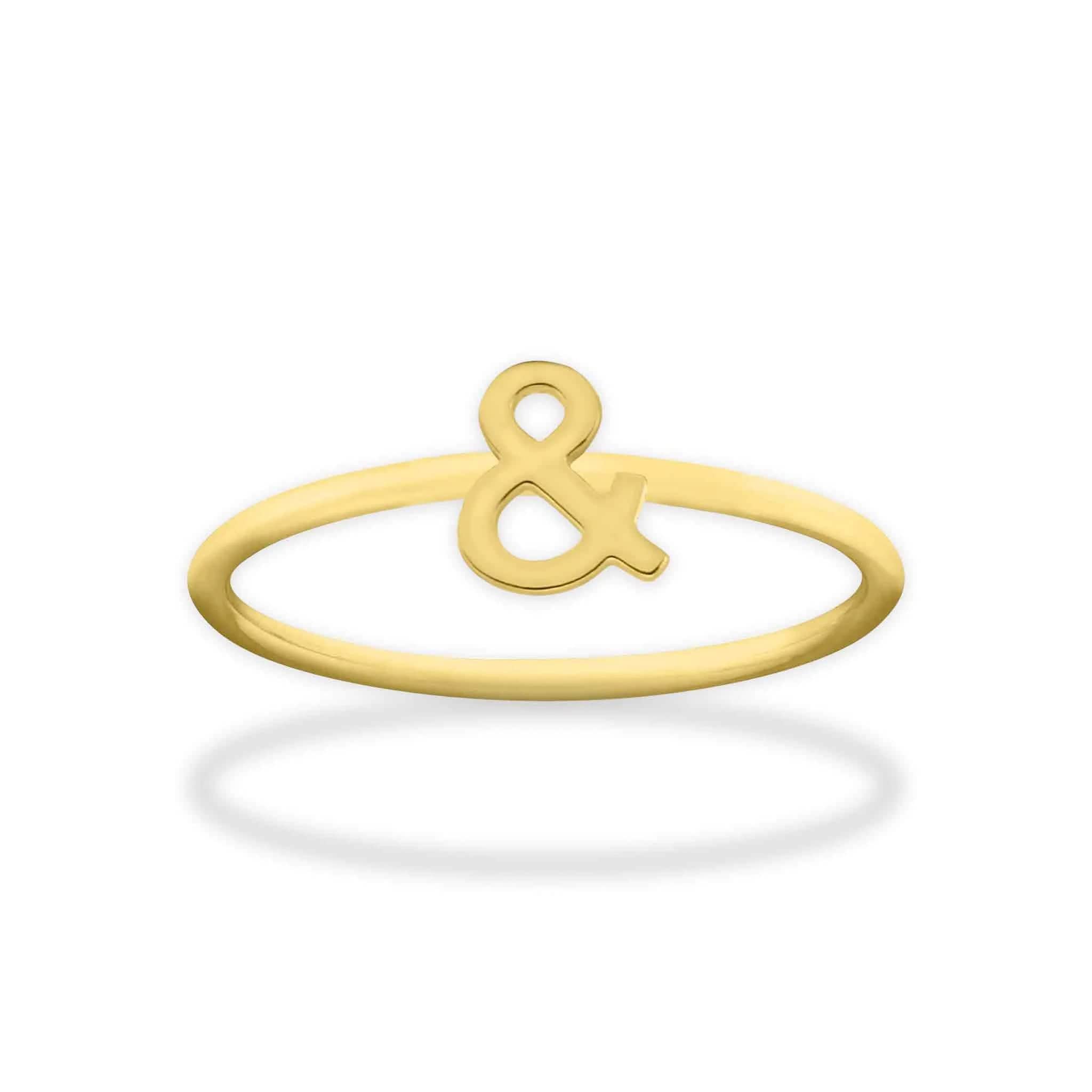 Dainty Love Shape Stackable Rings in Gold - CinloCo