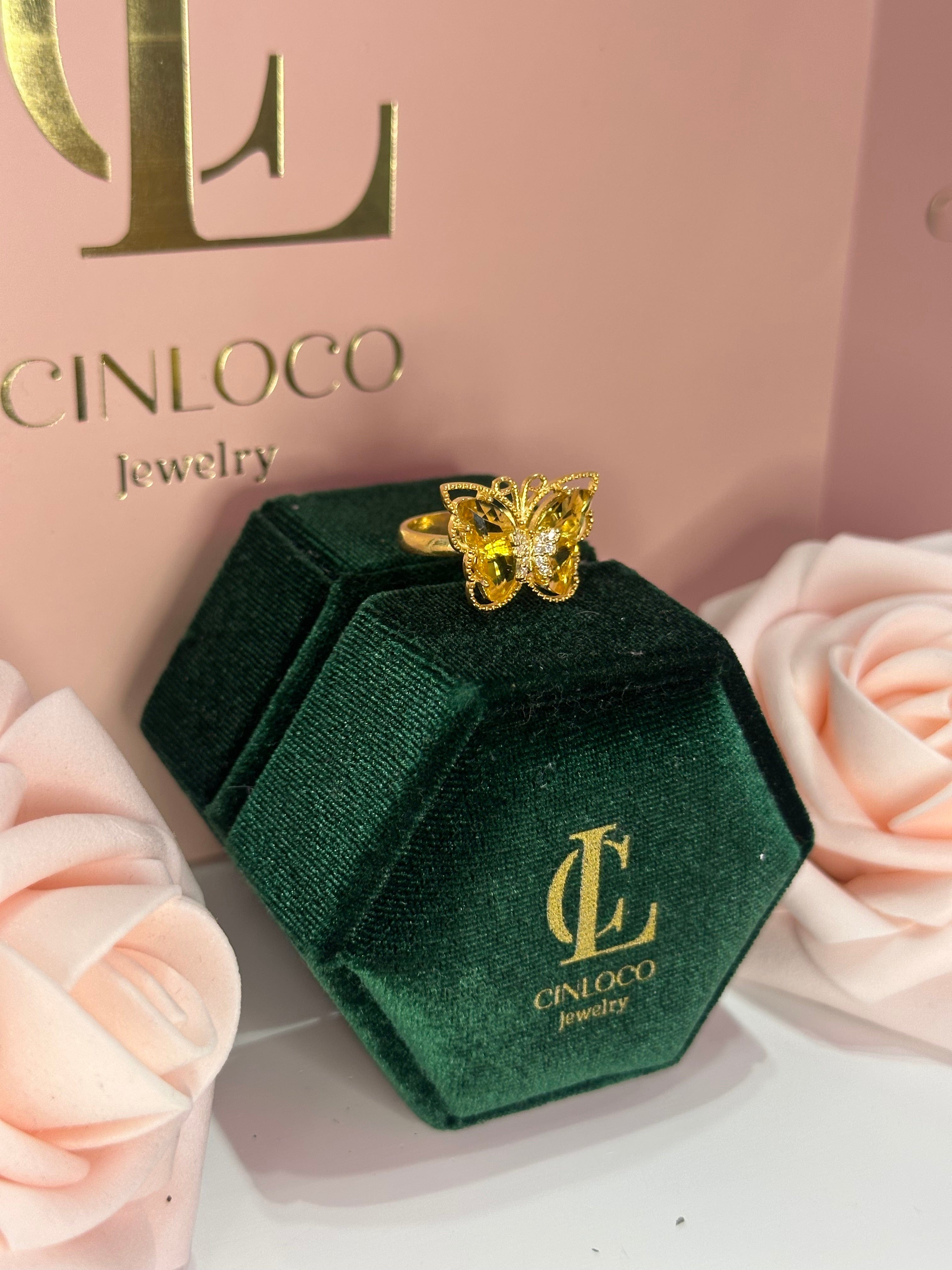 Golden Flutter Ring - CinloCo