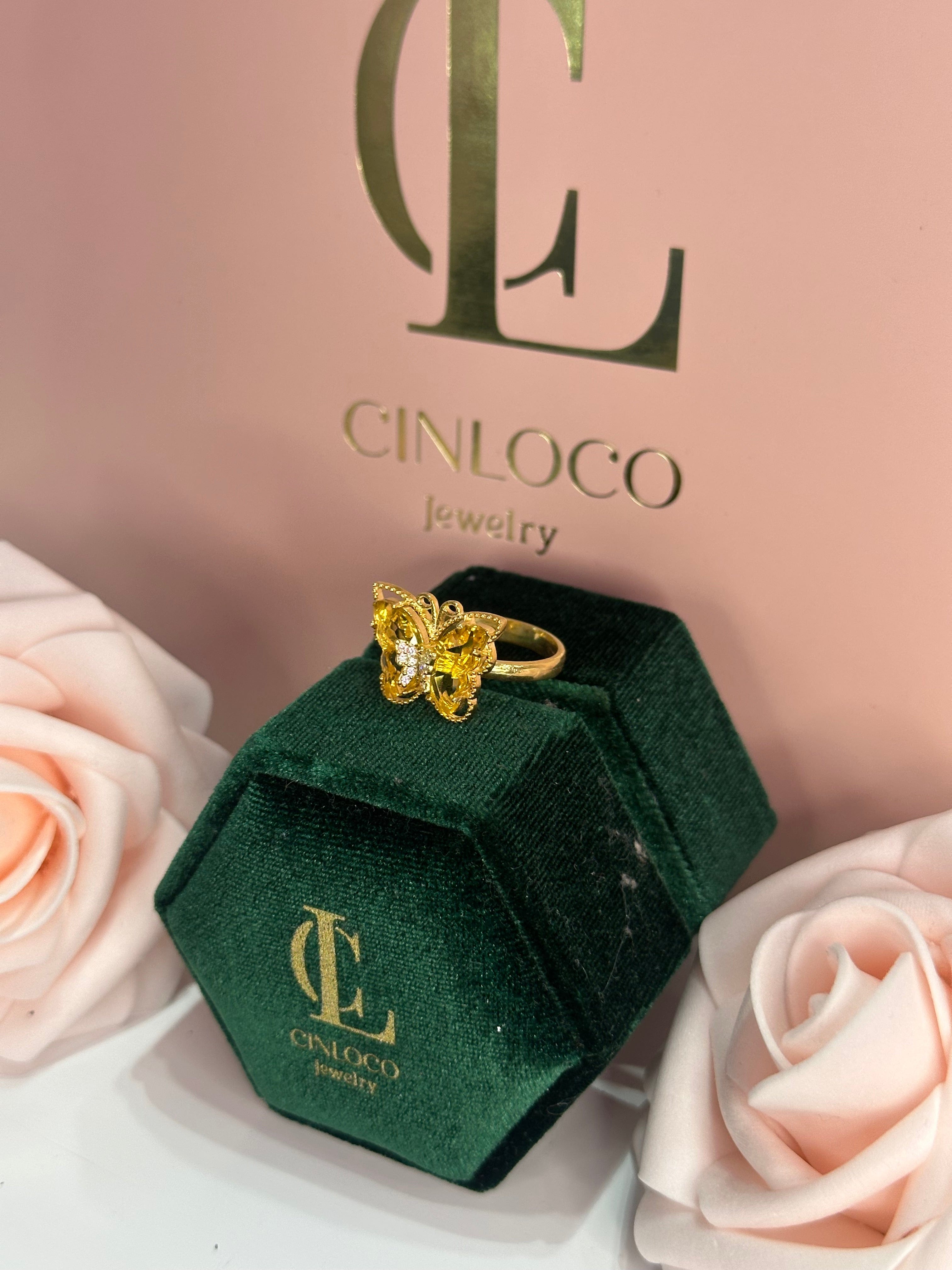 Golden Flutter Ring - CinloCo