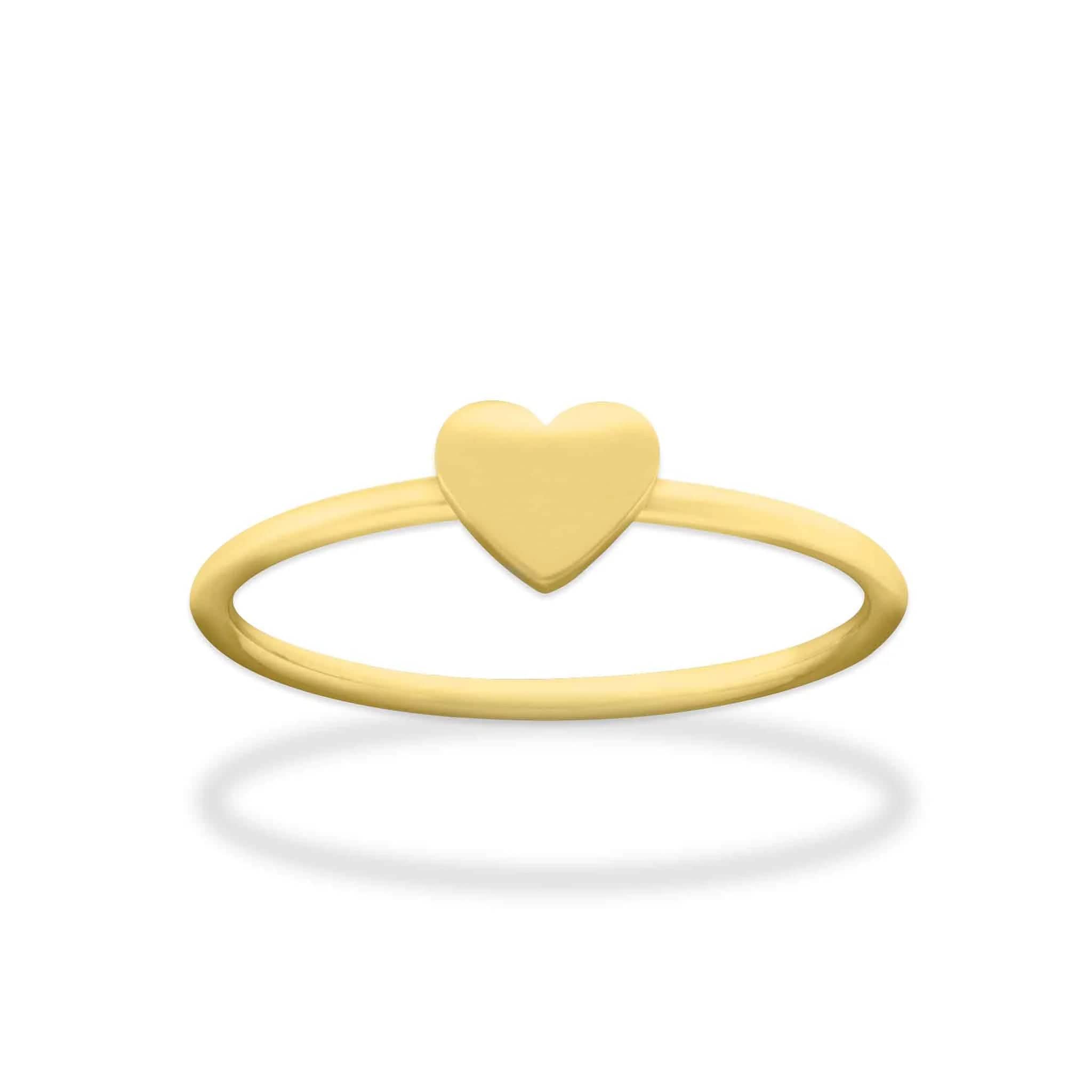 Dainty Love Shape Stackable Rings in Gold - CinloCo