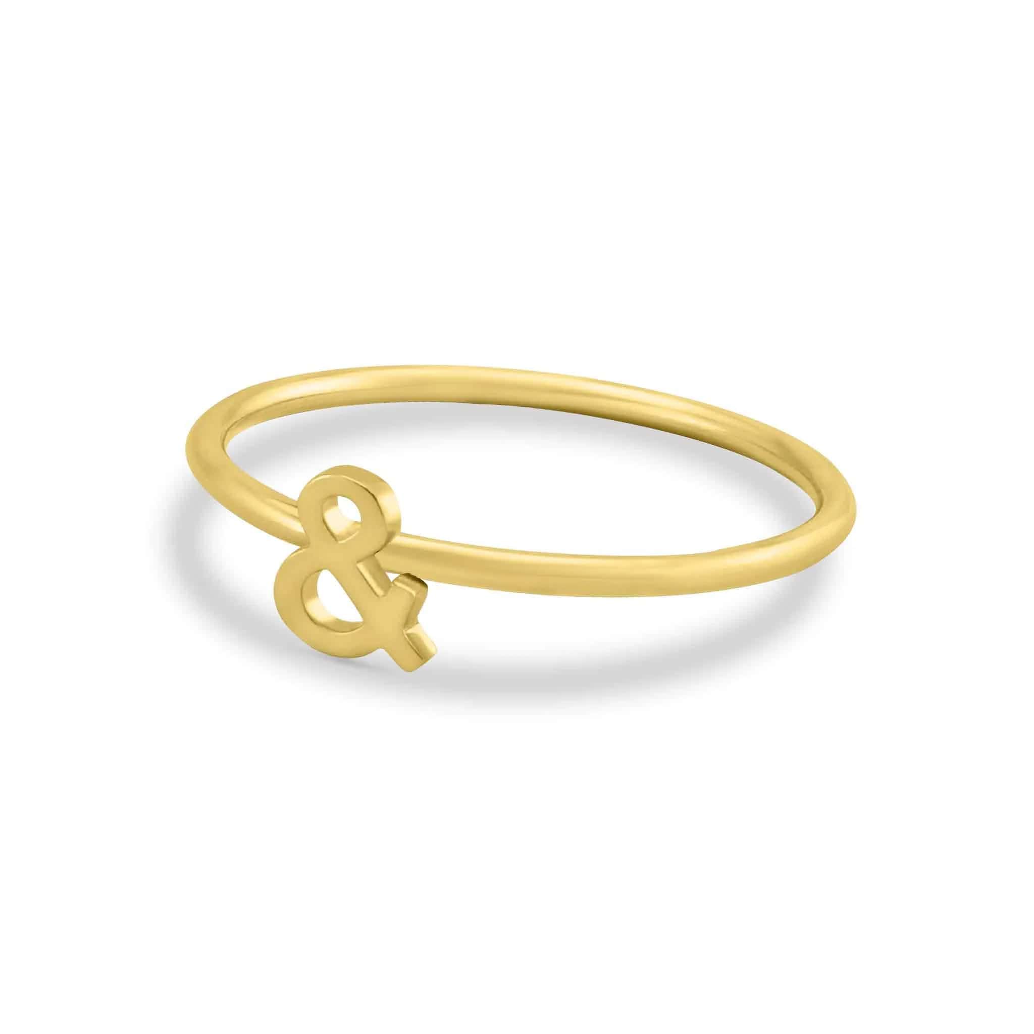 Dainty Love Shape Stackable Rings in Gold - CinloCo